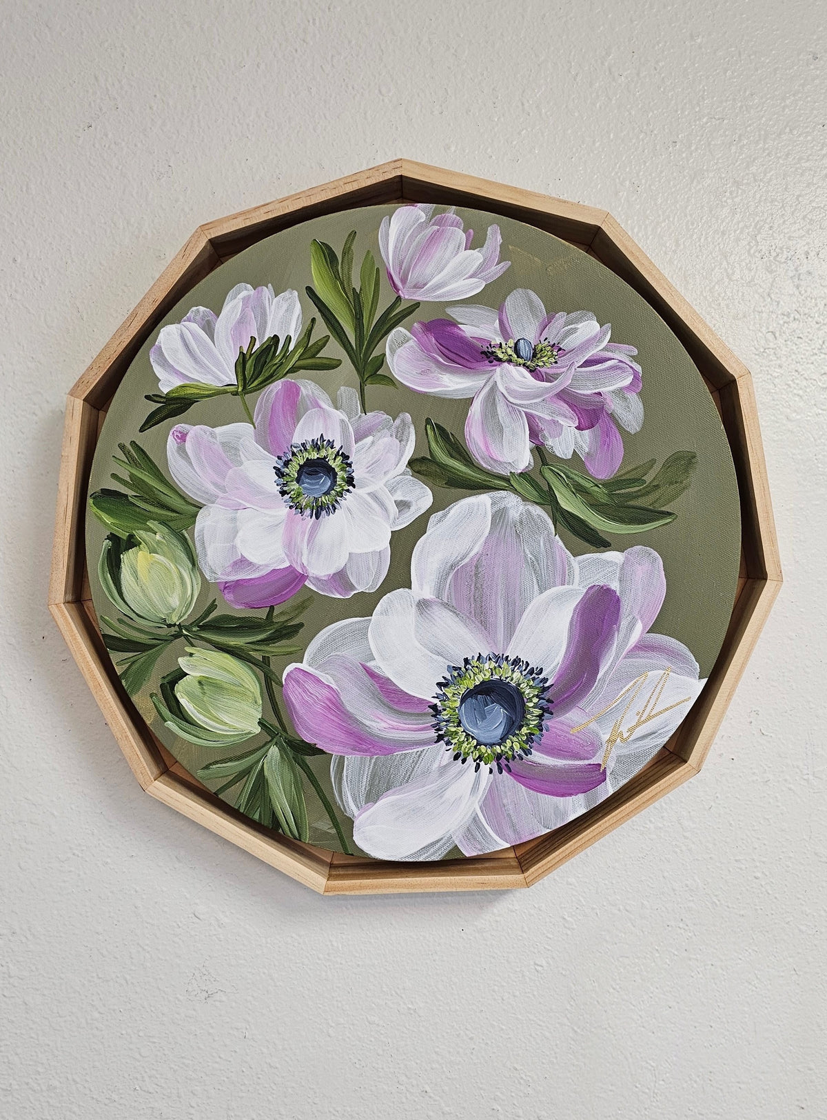 "Growth" Poppy Flower Painting by Zoe White _ Acrylic on canvas