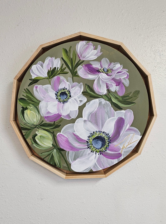 "Growth" Poppy Flower Painting by Zoe White _ Acrylic on canvas