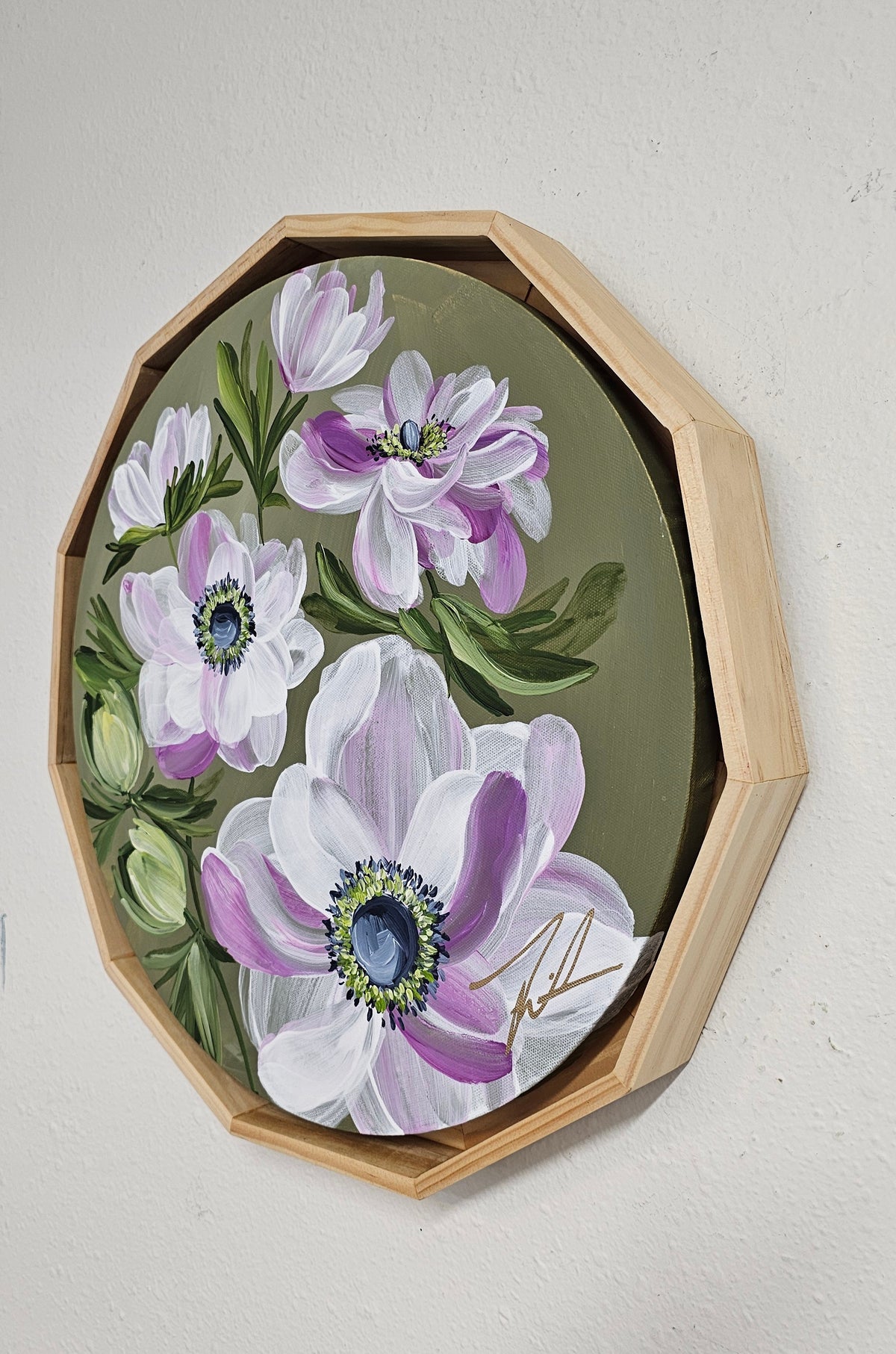 "Growth" Poppy Flower Painting by Zoe White _ Acrylic on canvas