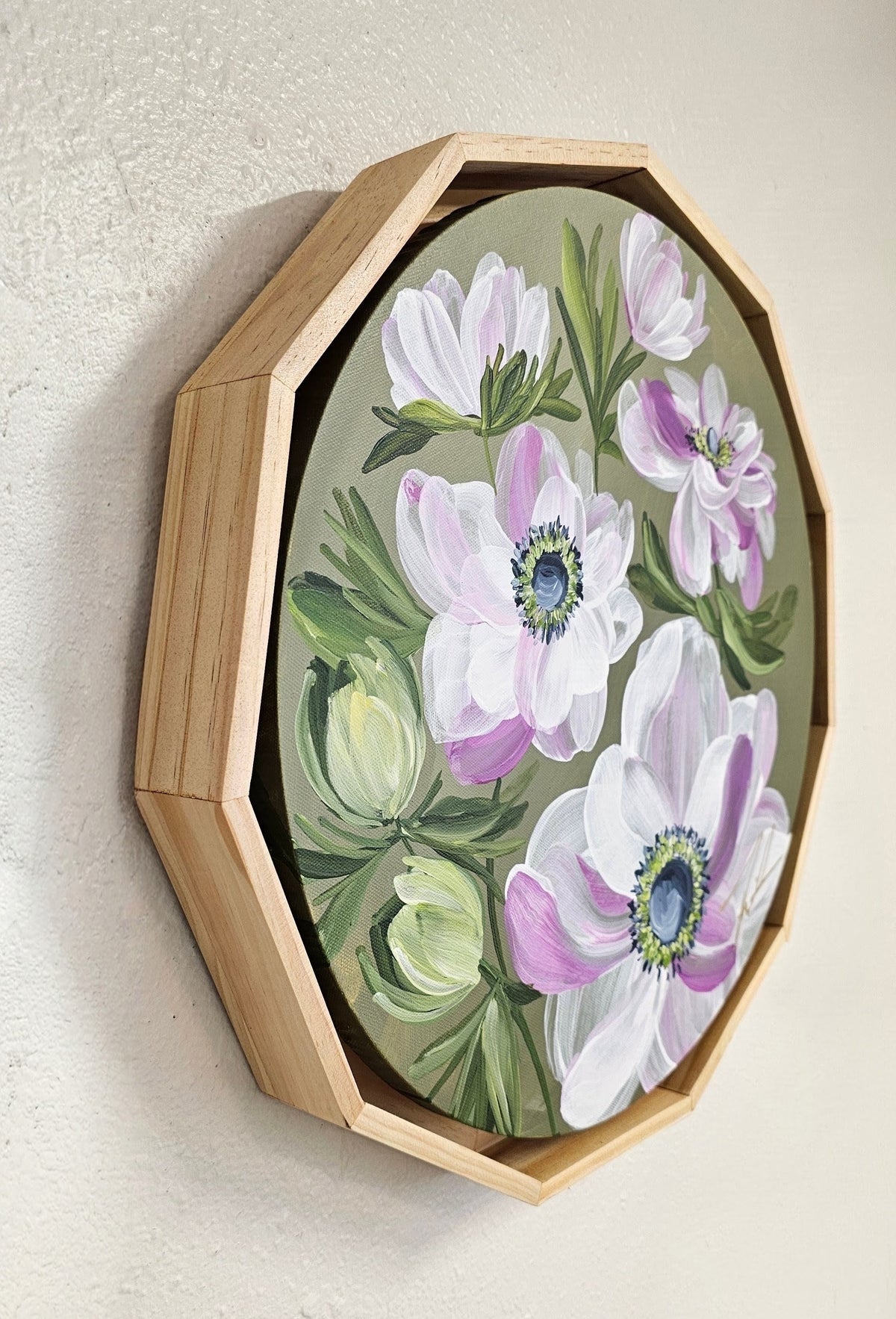 "Growth" Poppy Flower Painting by Zoe White _ Acrylic on canvas