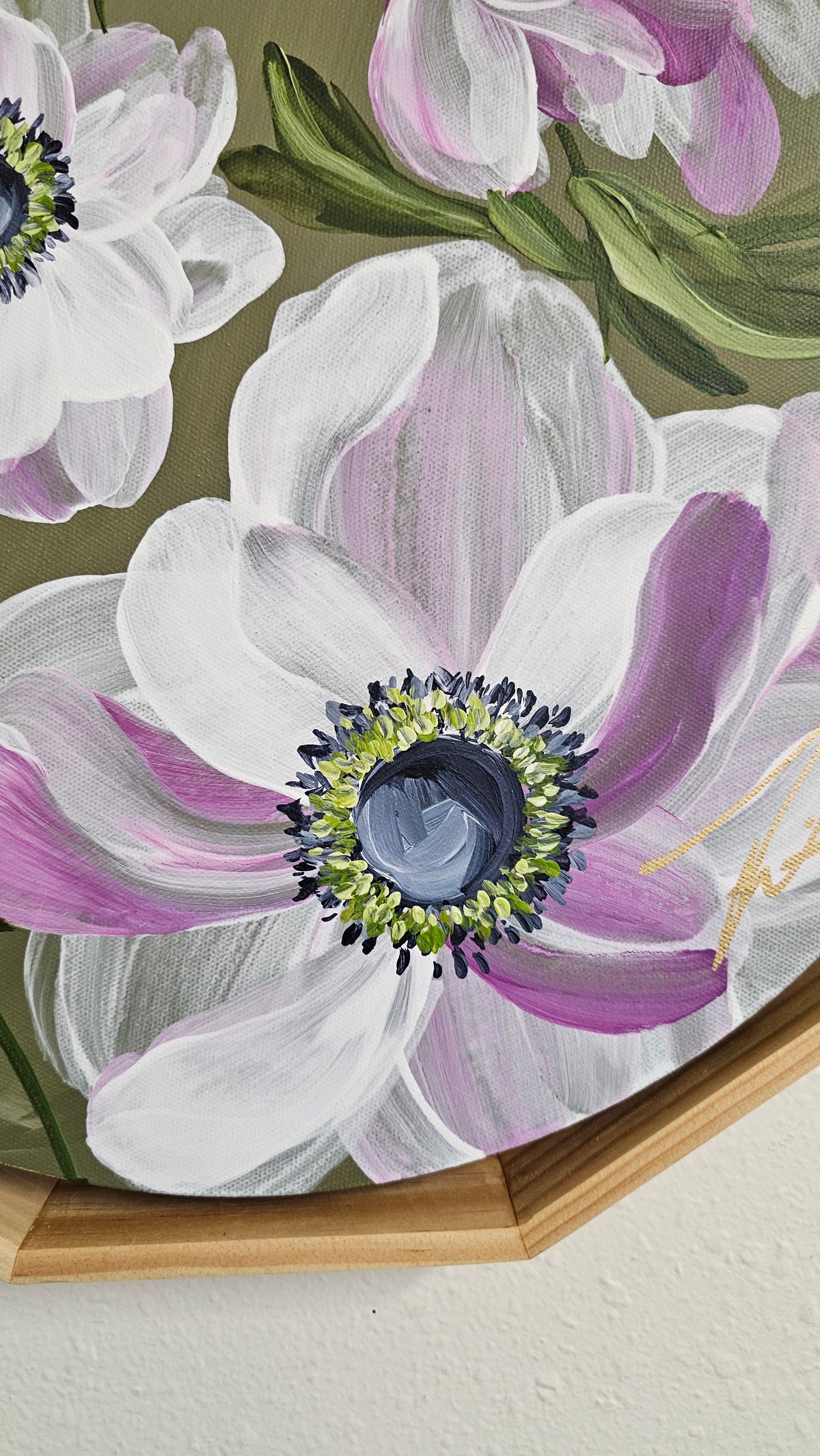 "Growth" Poppy Flower Painting by Zoe White _ Acrylic on canvas