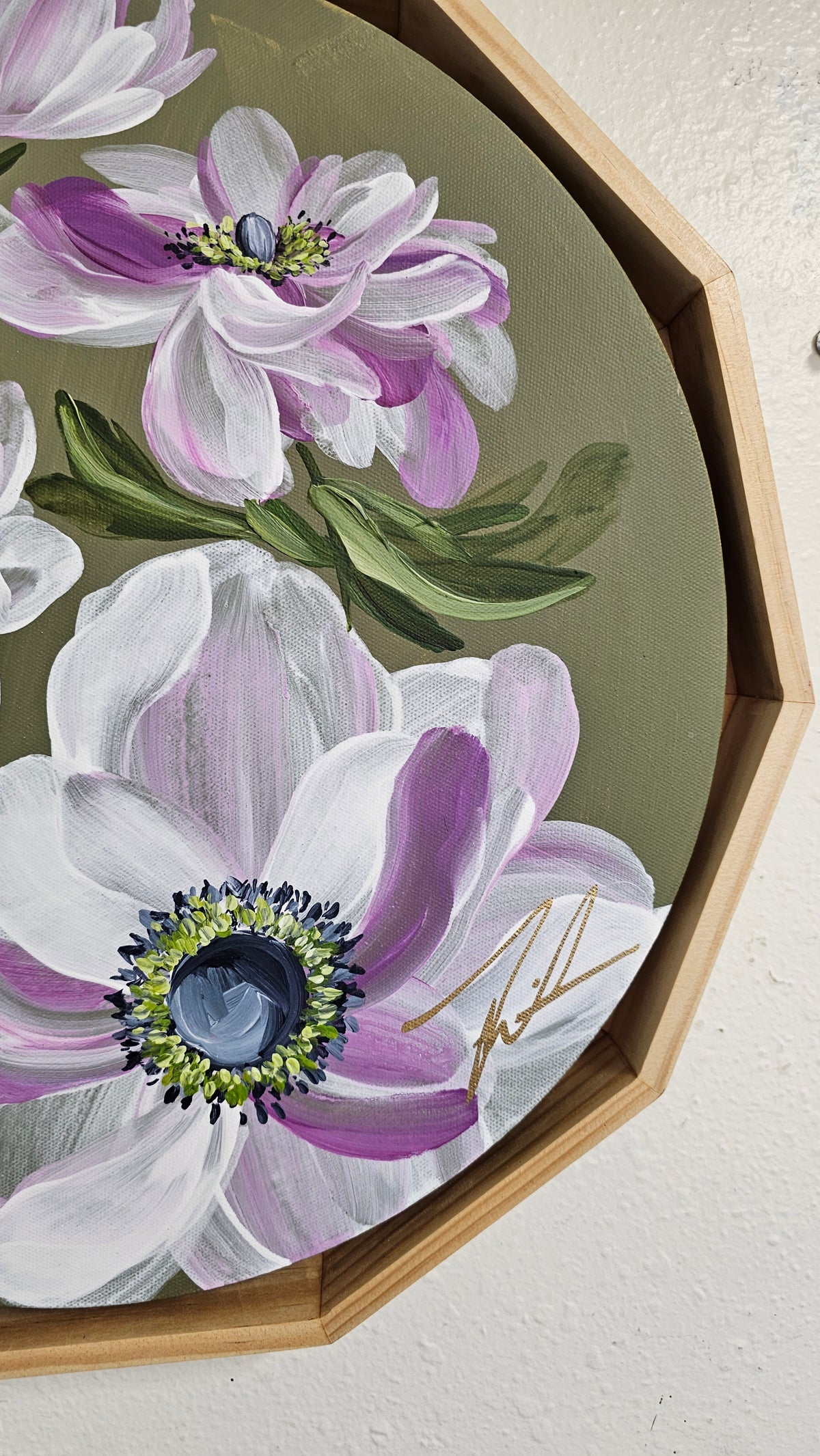 "Growth" Poppy Flower Painting by Zoe White _ Acrylic on canvas