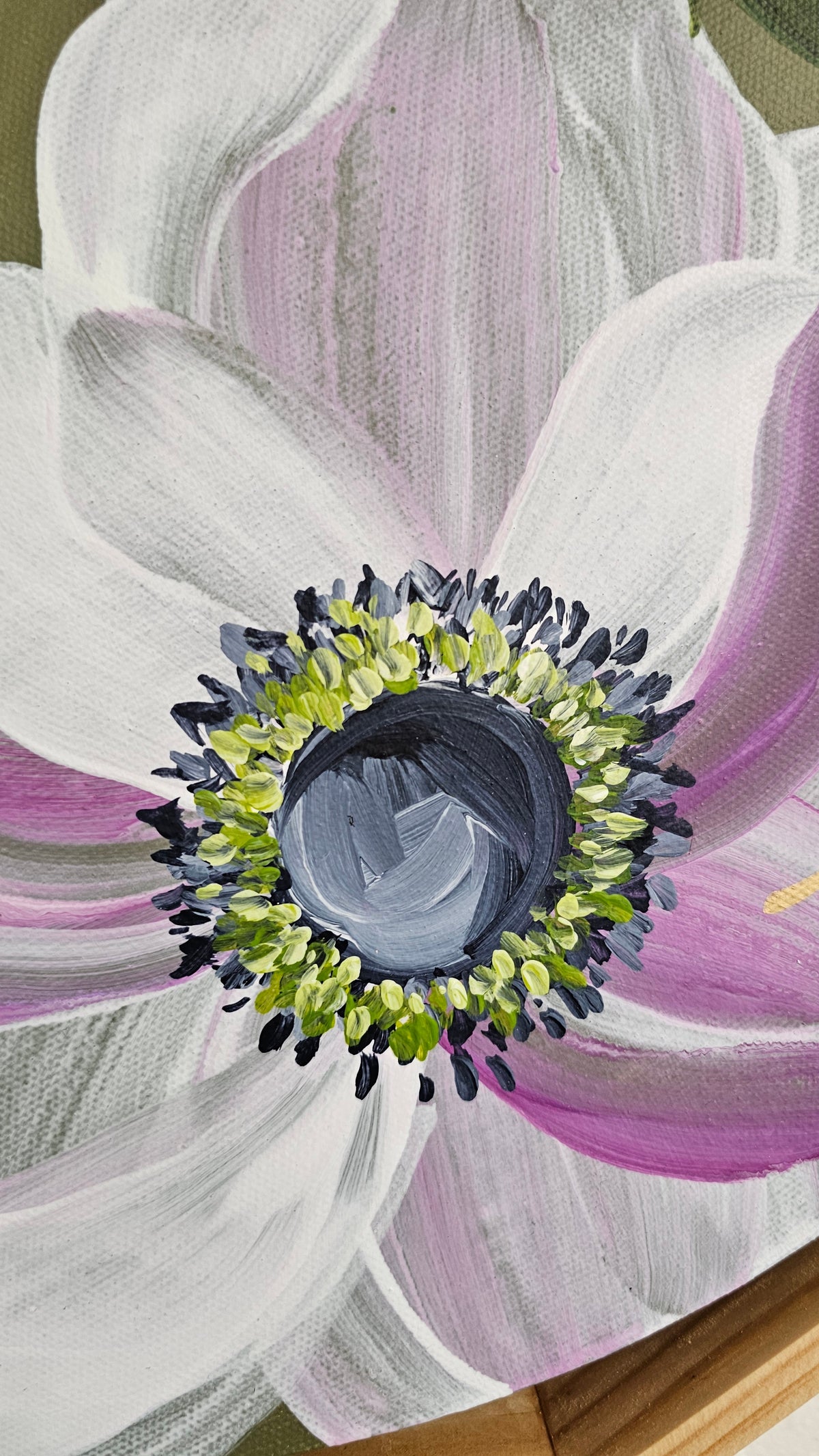 "Growth" Poppy Flower Painting by Zoe White _ Acrylic on canvas
