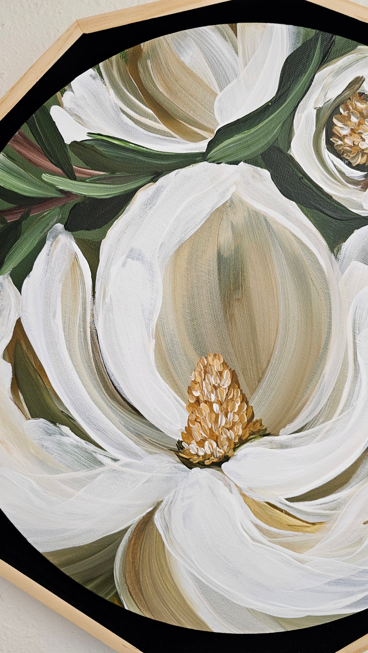 "Beautiful" Magnolia Flower Painting by Zoe White _ Acrylic on canvas