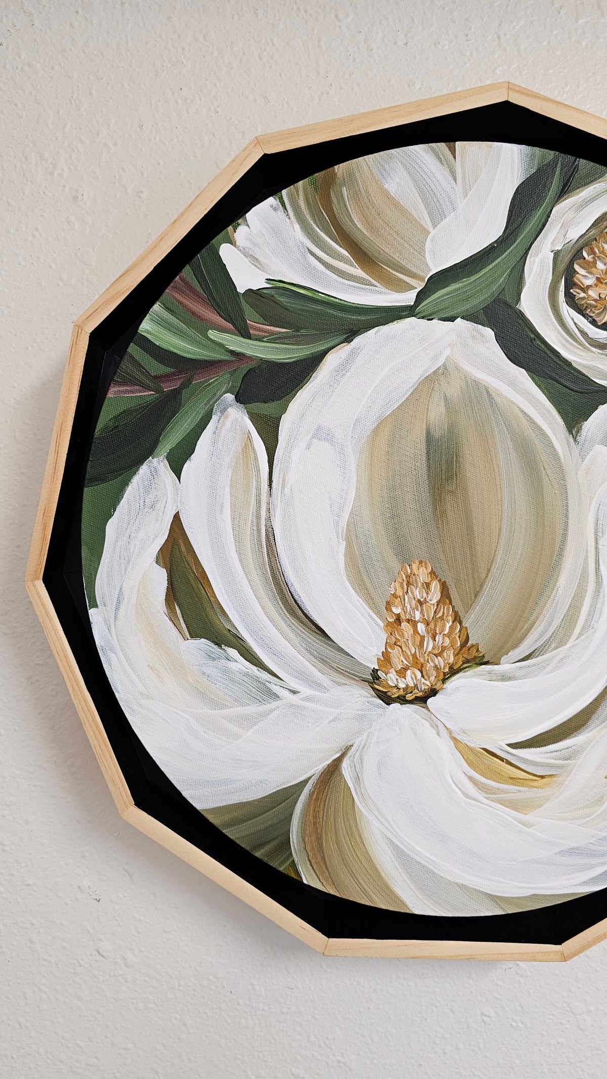 "Beautiful" Magnolia Flower Painting by Zoe White _ Acrylic on canvas