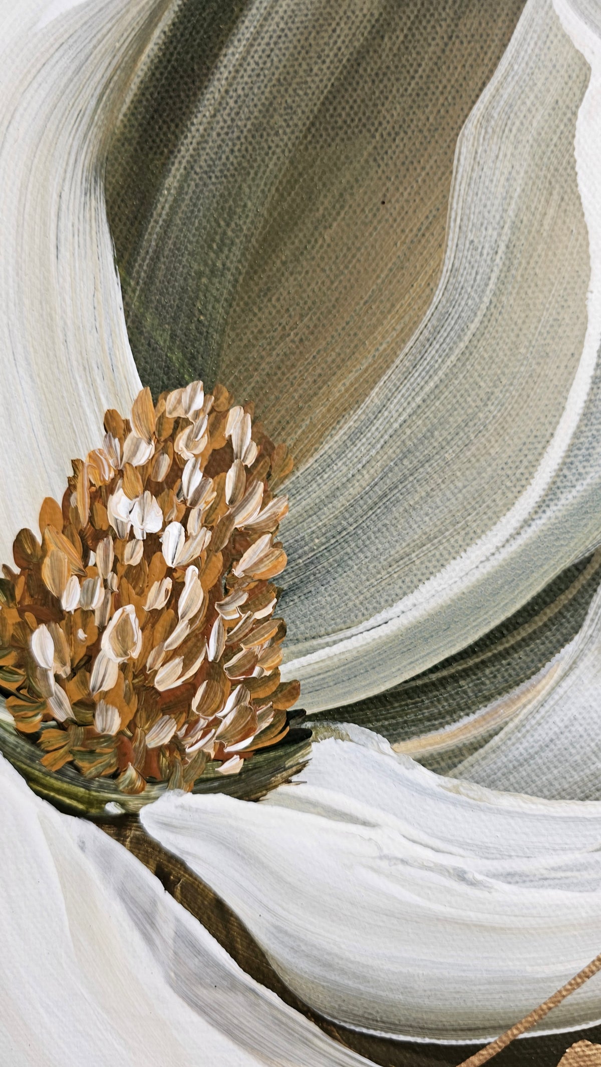 "Beautiful" 1  Magnolia Flower Painting by Zoe White _ Acrylic on canvas