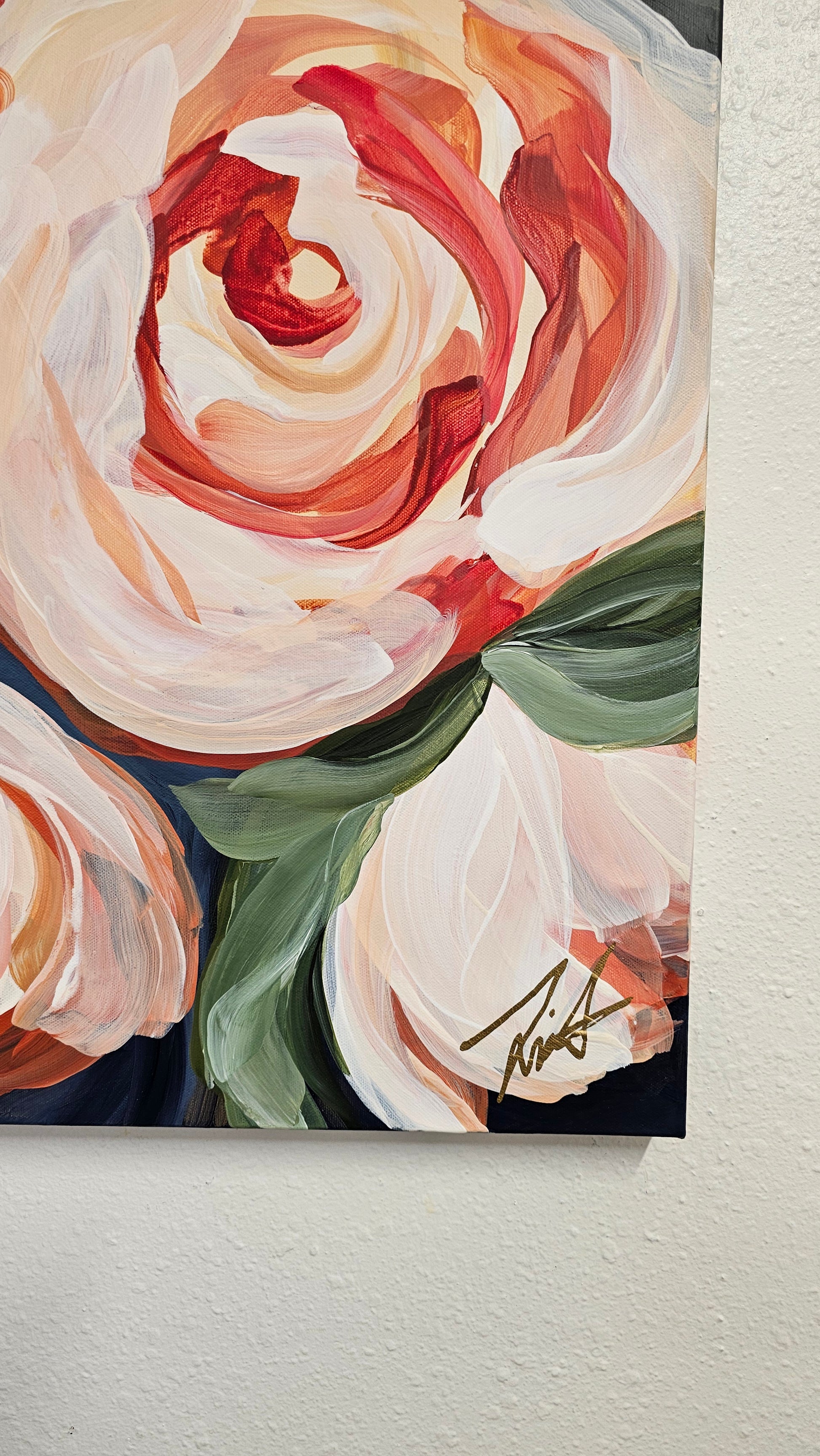 Beloved 6_Peony Flower _Original Acrylic Painting _Zoe White Art