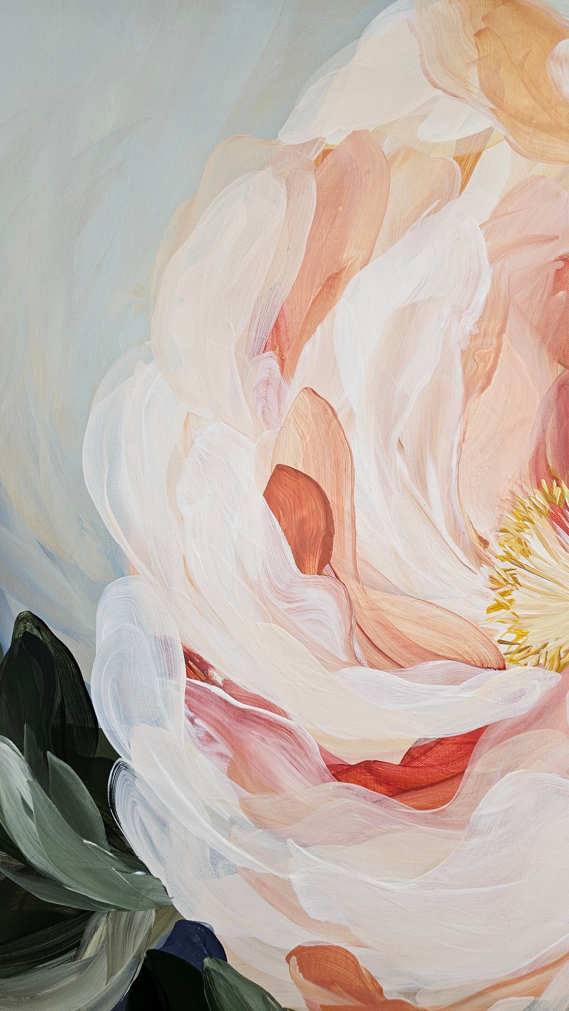 Beloved 6_Peony Flower _Original Acrylic Painting _Zoe White Art