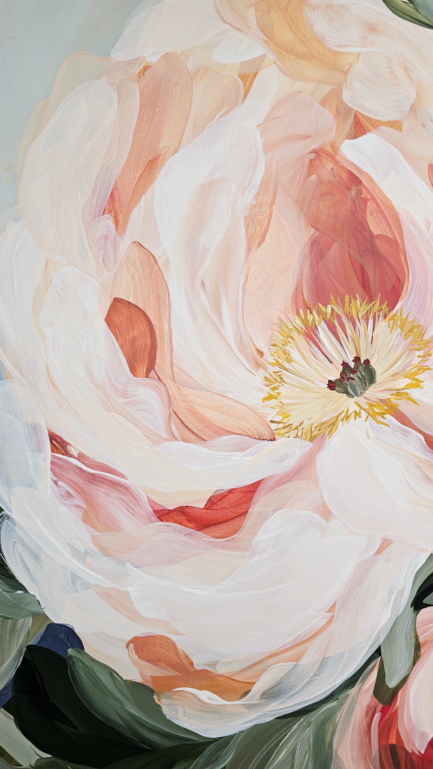 Beloved 6_Peony Flower _Original Acrylic Painting _Zoe White Art