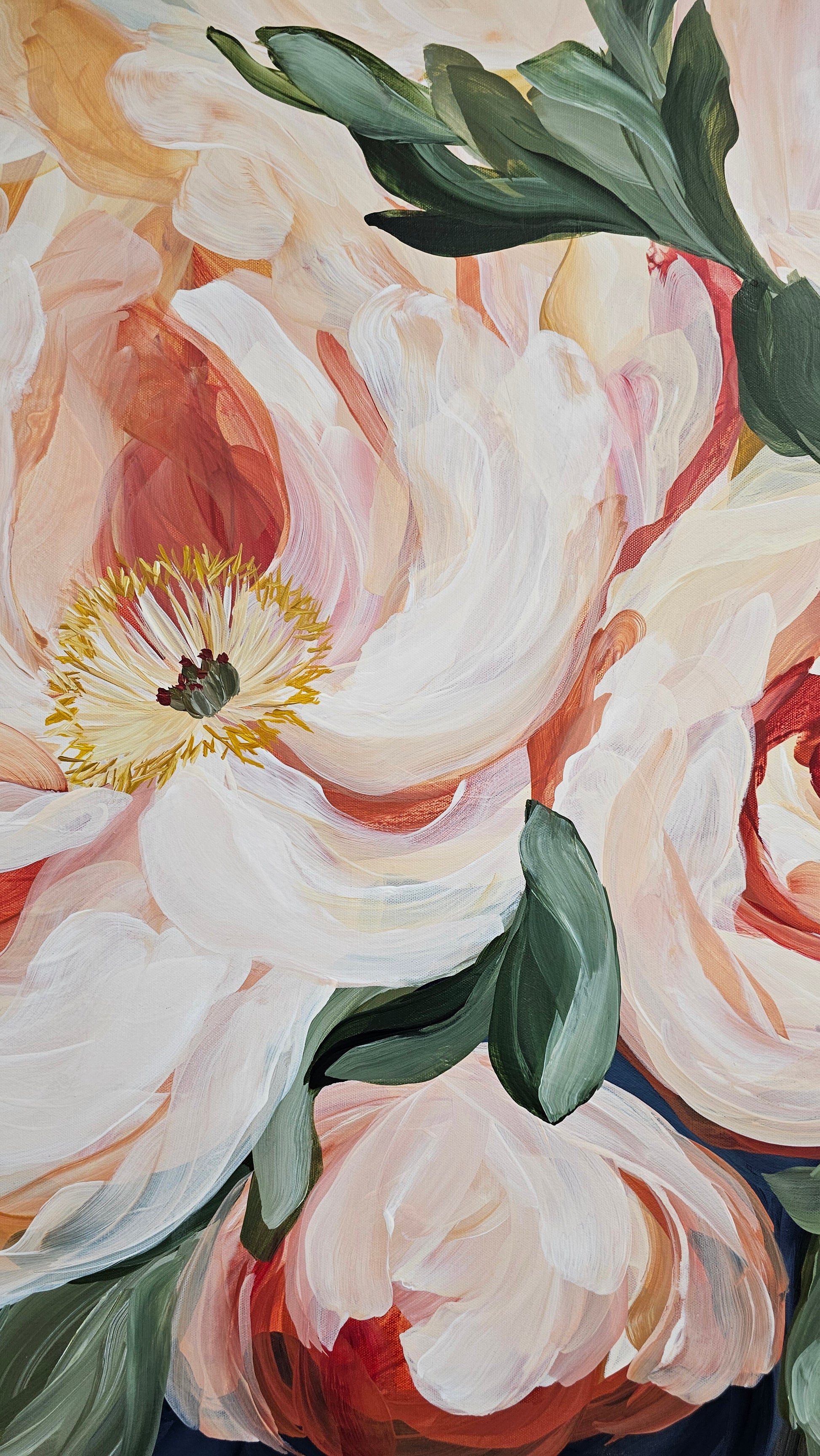 Beloved 6_Peony Flower _Original Acrylic Painting _Zoe White Art