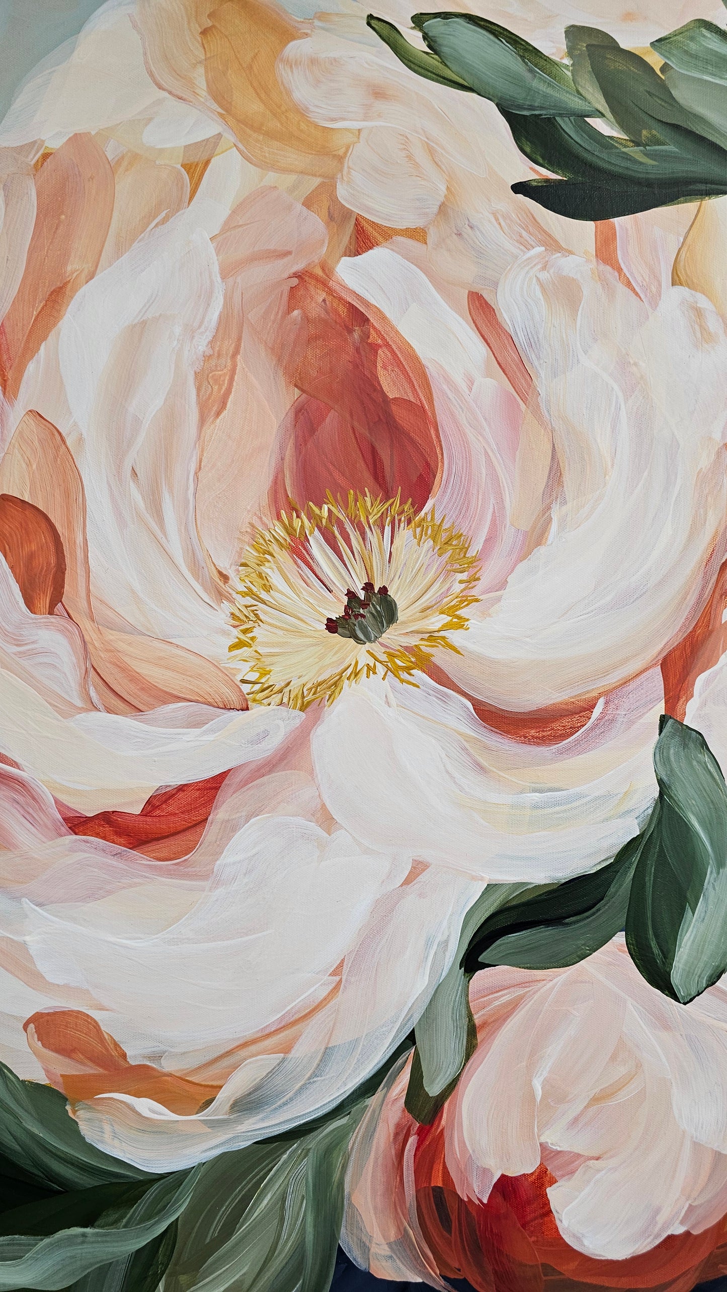 Beloved 6_Peony Flower _Original Acrylic Painting _Zoe White Art