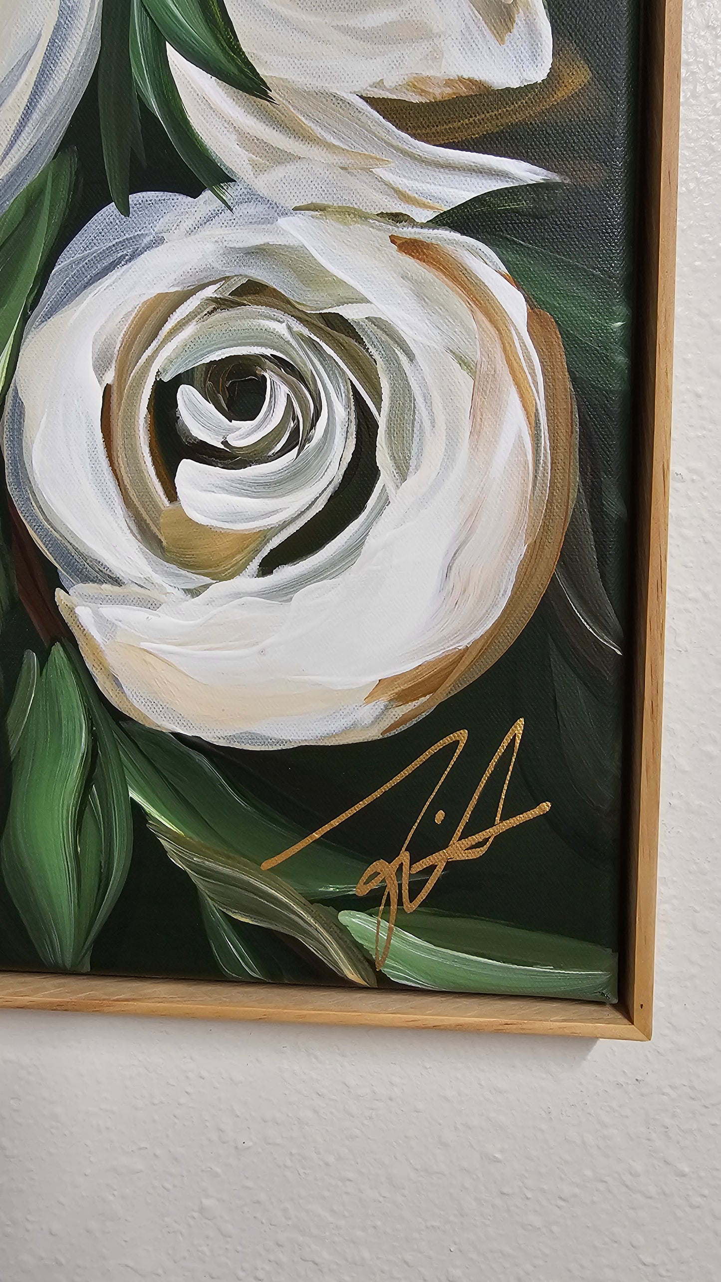 Bold3_Magnolia Flower_ Original Floral Painting _Zoe White Art