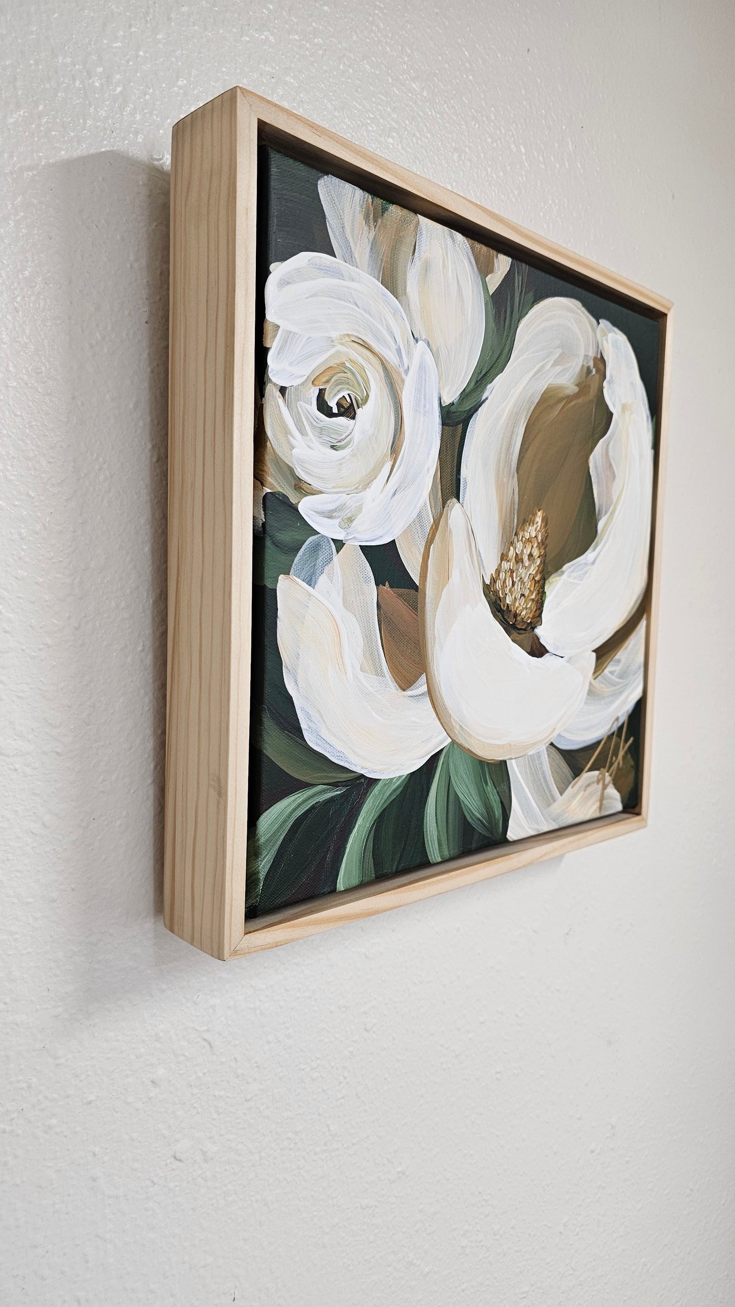 "Bold" Magnolia Flower Painting by Zoe White _ Acrylic on canvas
