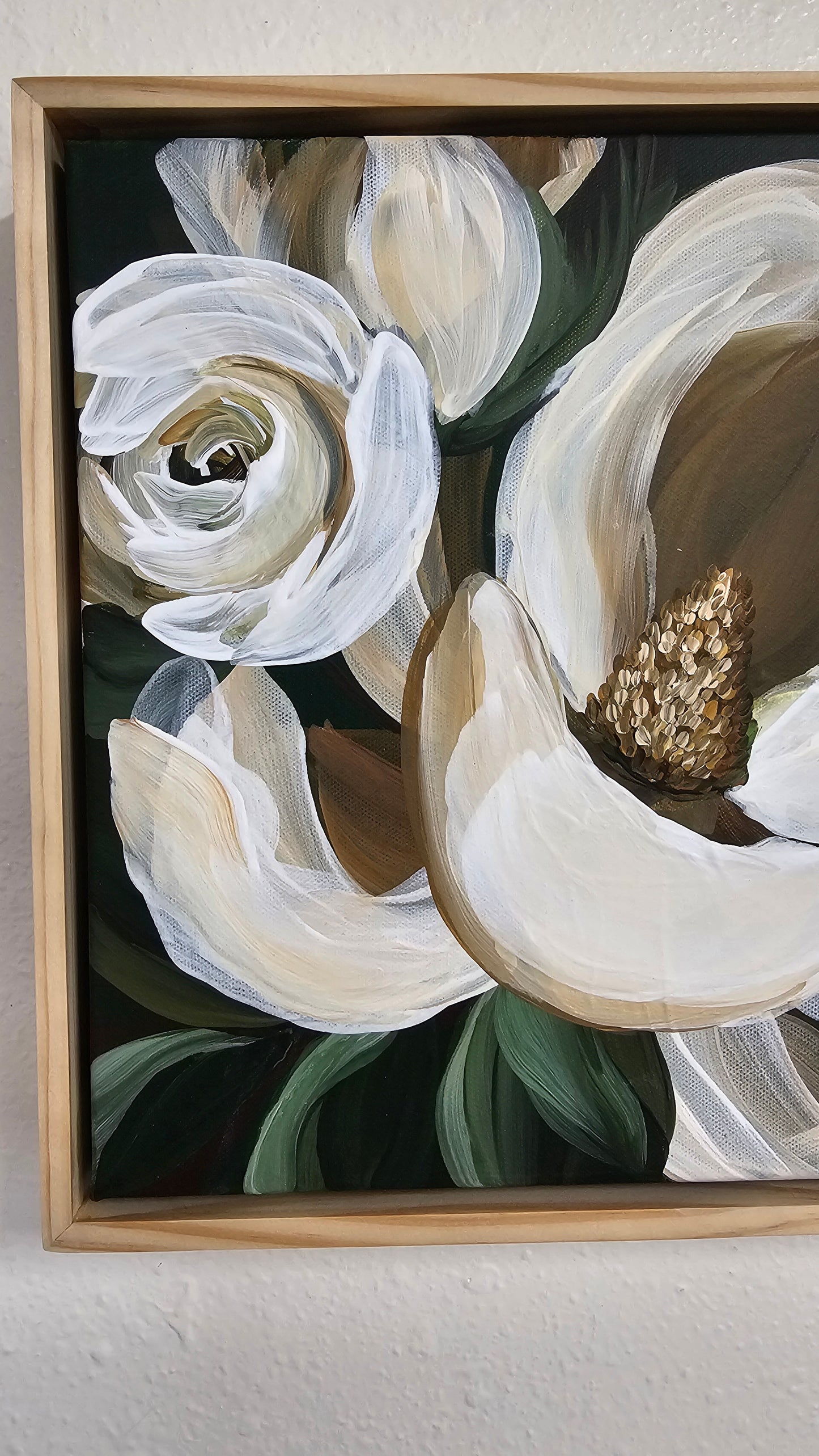 "Bold" Magnolia Flower Painting by Zoe White _ Acrylic on canvas