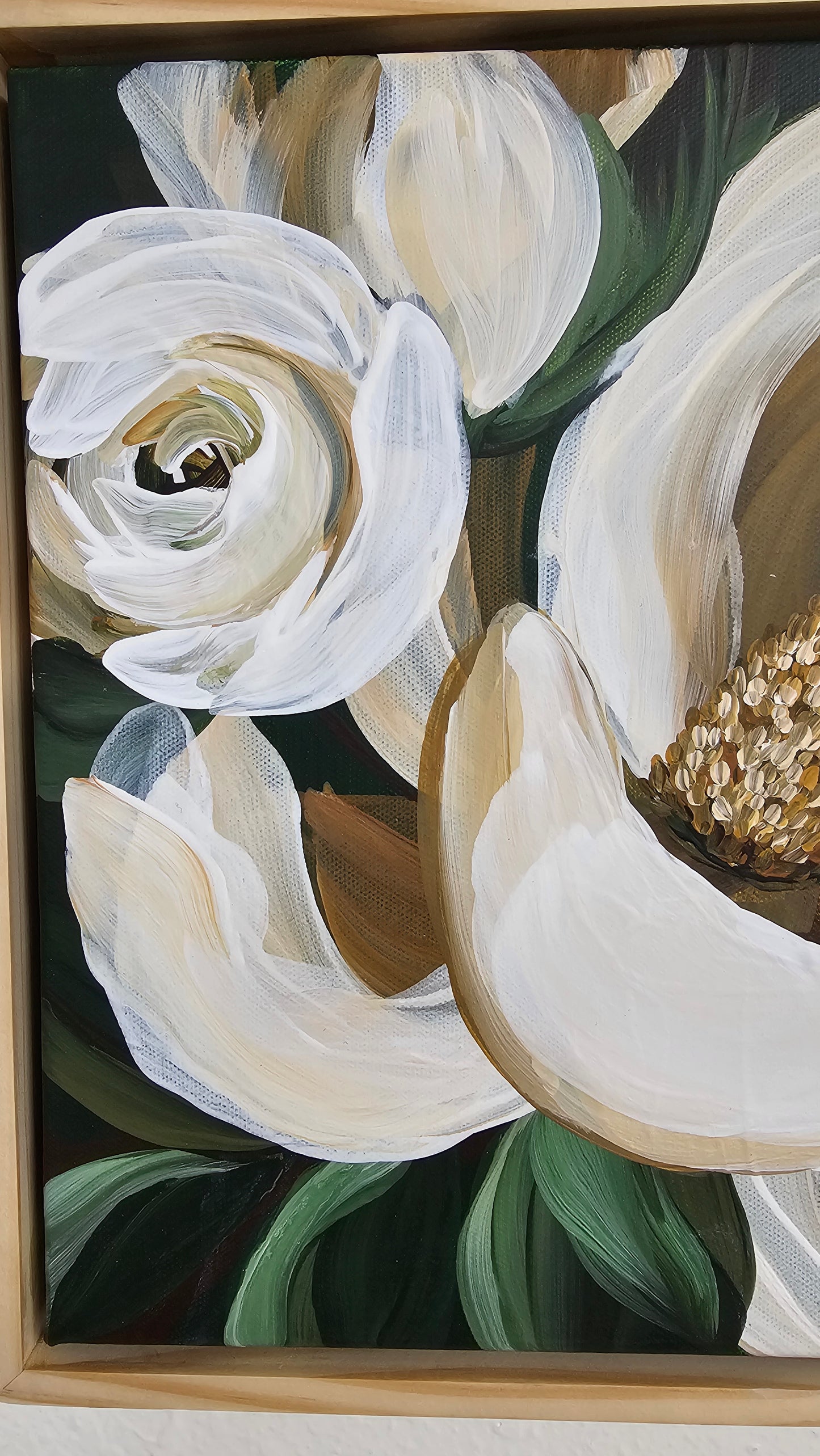 "Bold" Magnolia Flower Painting by Zoe White _ Acrylic on canvas
