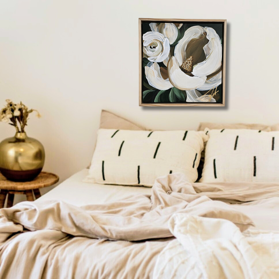 "Bold" Magnolia Flower Painting by Zoe White _ Acrylic on canvas