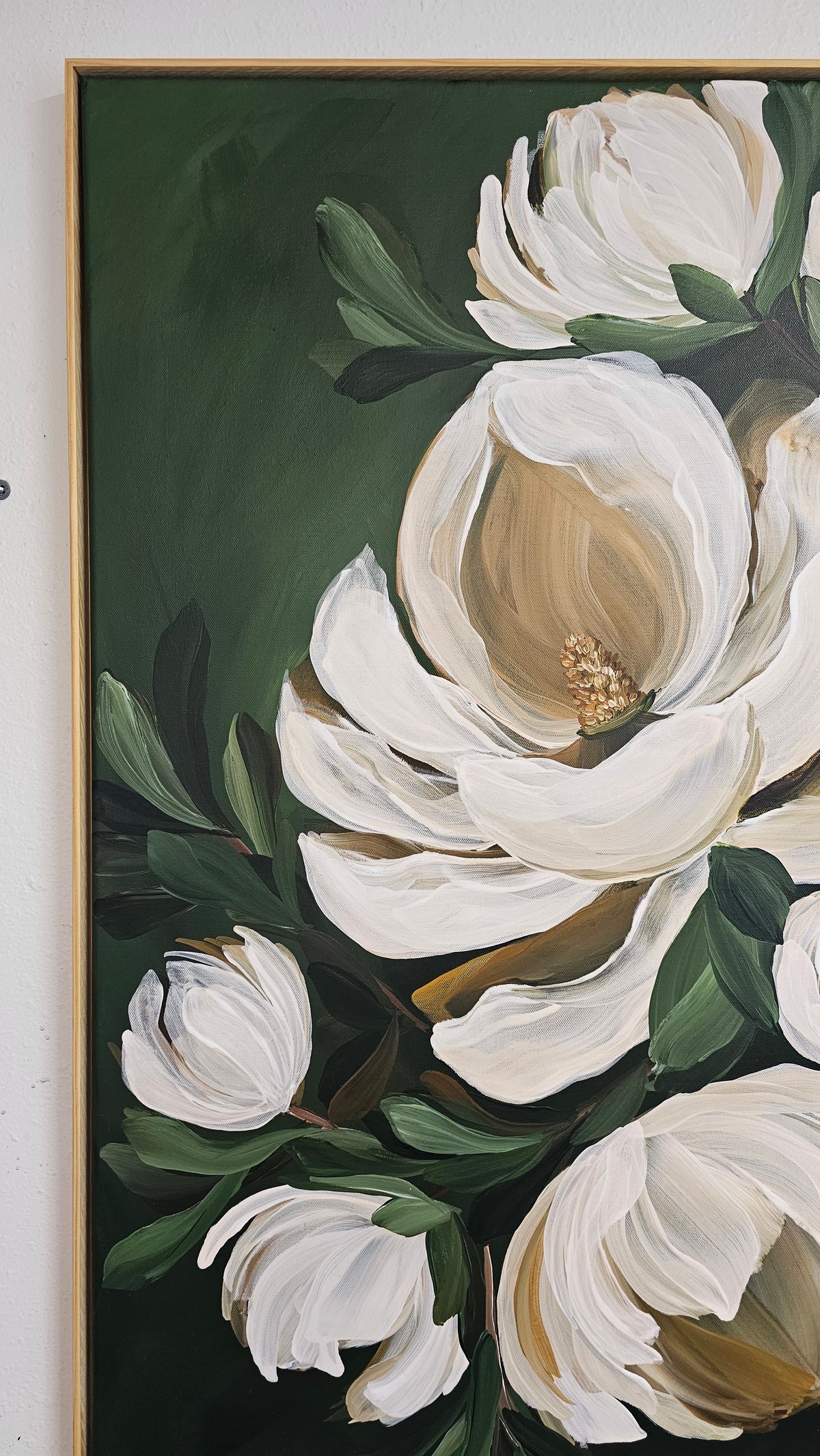 "Bold"  _Magnolia Flower Painting by Zoe White _ Acrylic on canvas