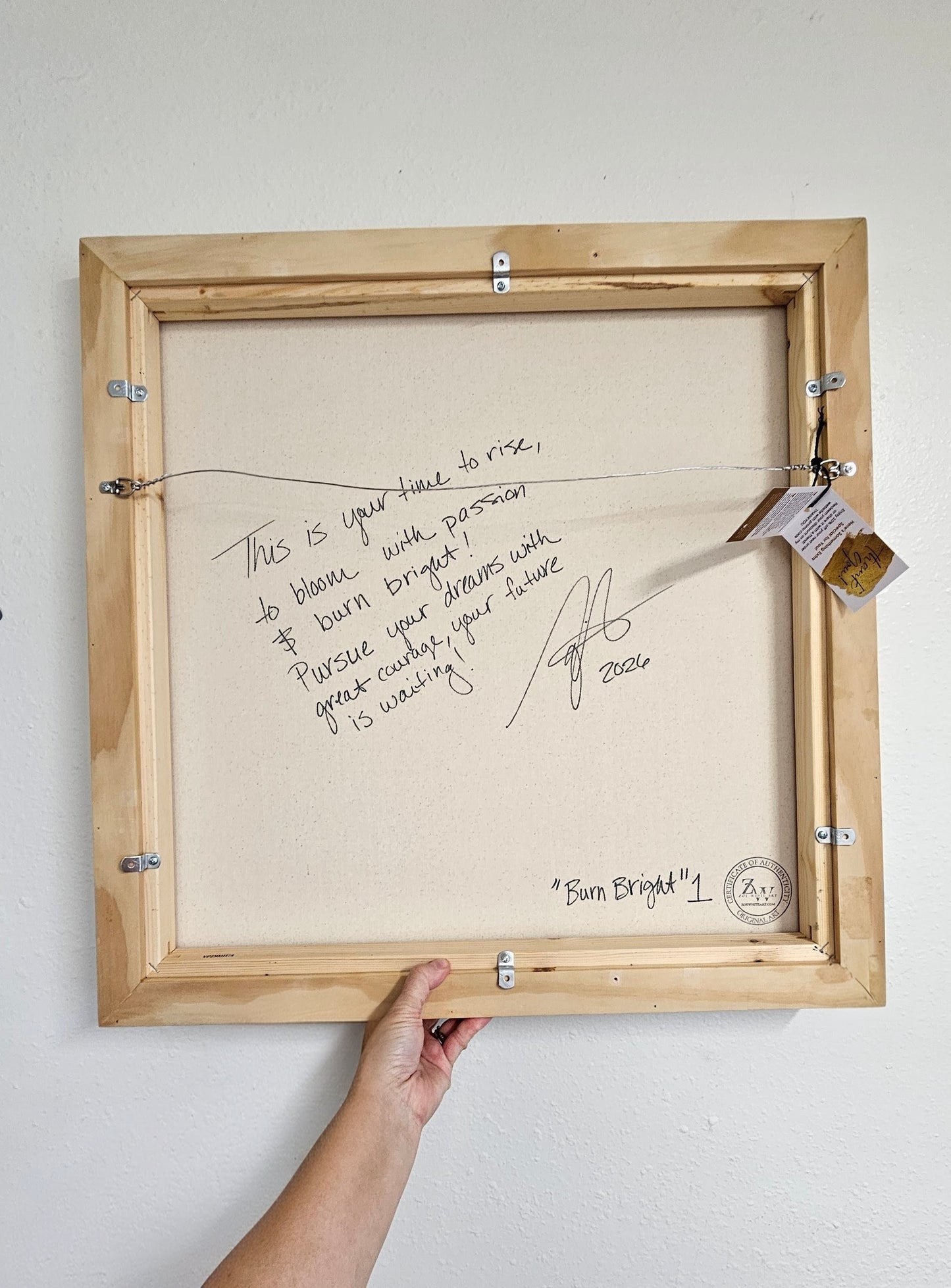 "Burn Bright" #1 _  Anemone Flower Painting by Zoe White _ Acrylic on canvas