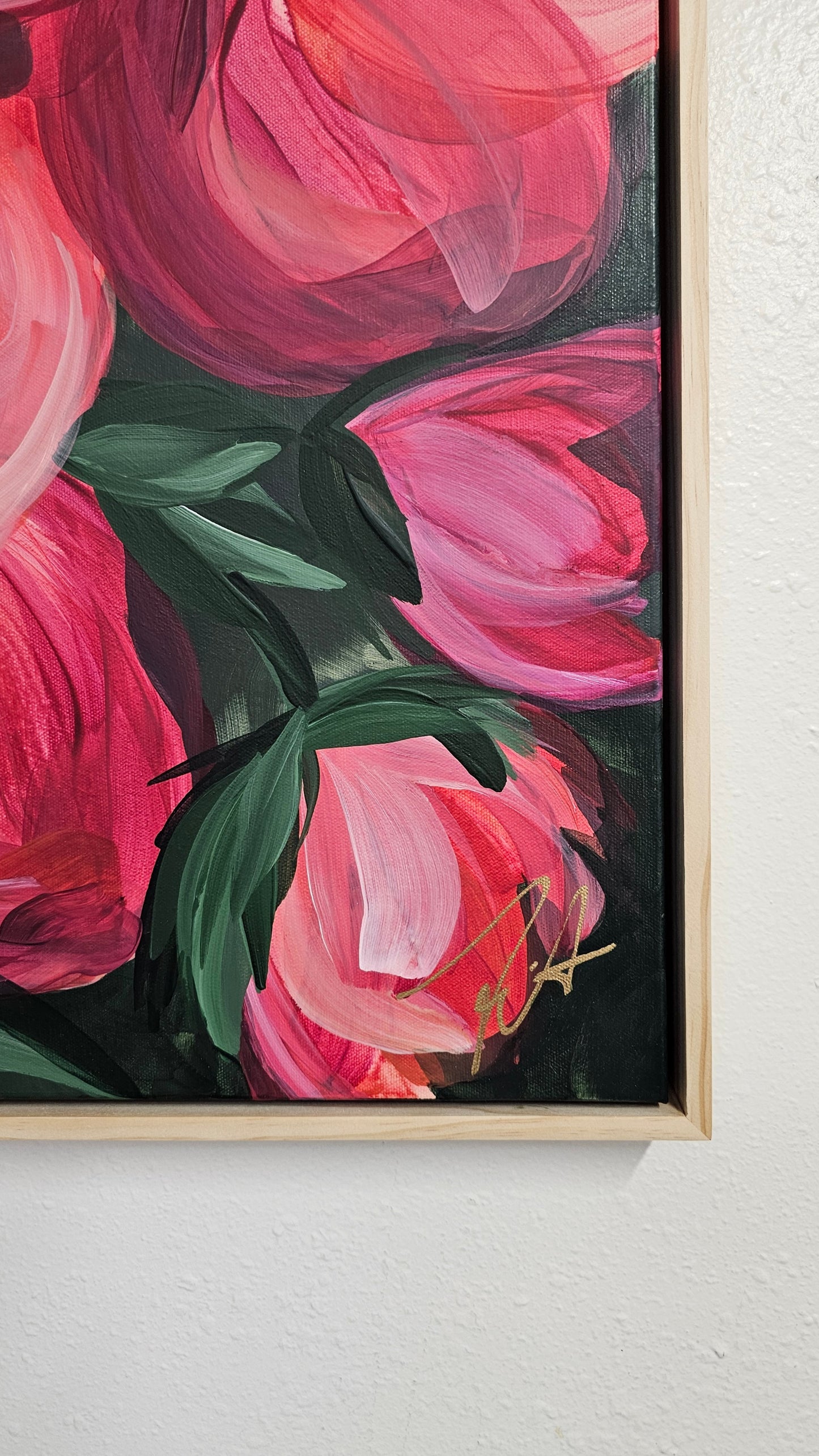 "Burn Bright" #2 _  Anemone Flower Painting by Zoe White _ Acrylic on canvas