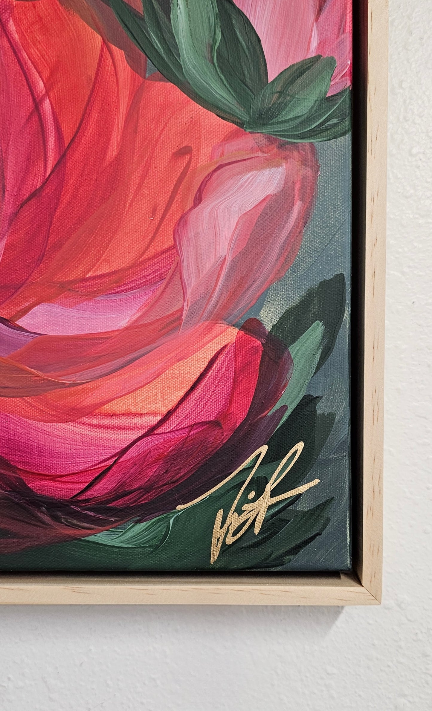 "Burn Bright" #3 _ Anemone Flower Painting by Zoe White _ Acrylic on canvas