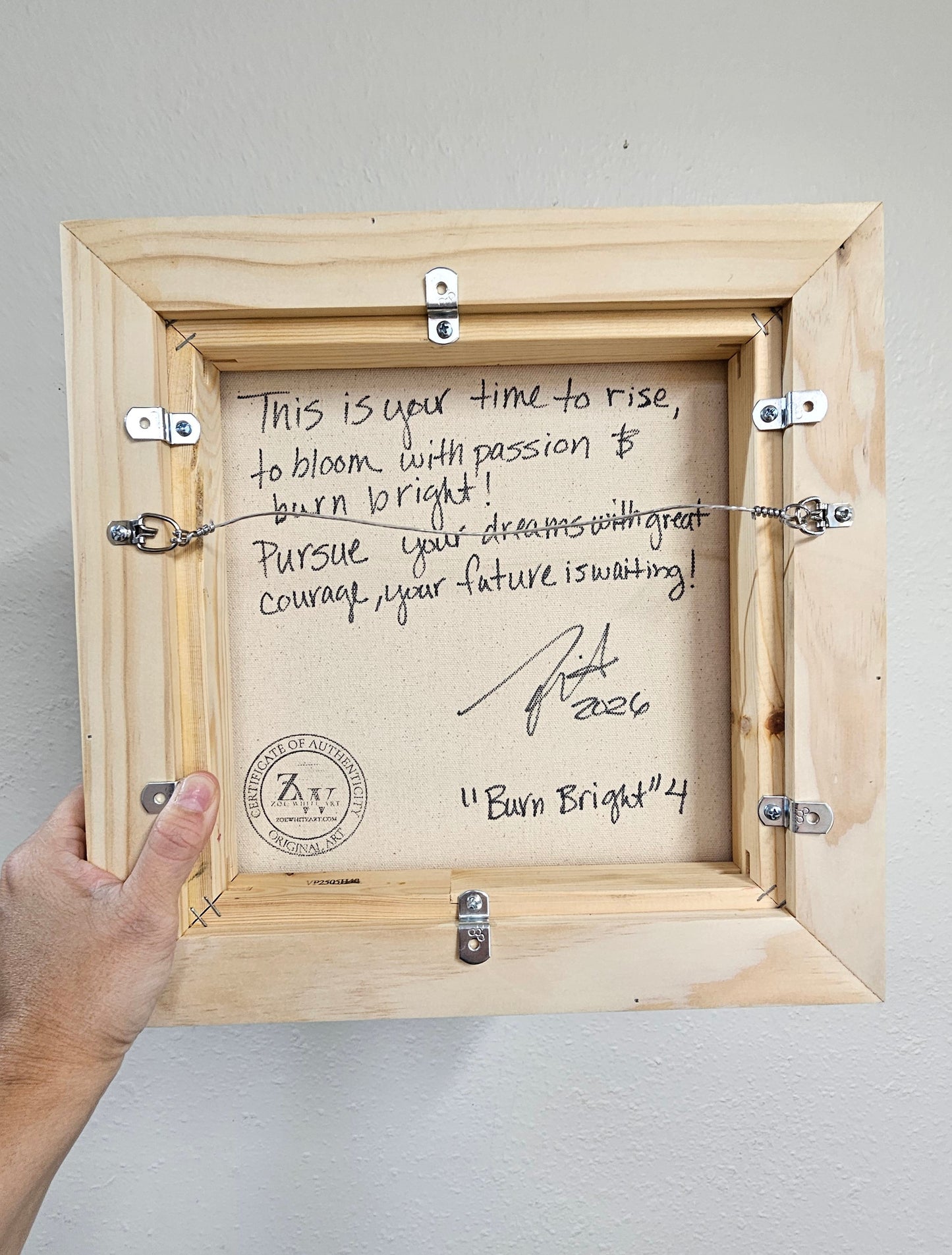 "Burn Bright" #4 _ Anemone Flower Painting by Zoe White _ Acrylic on canvas