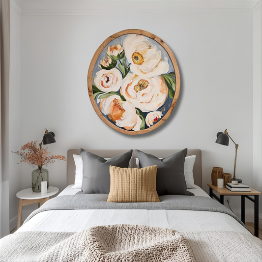 "Embrace" _  Peony Flower Painting by Zoe White