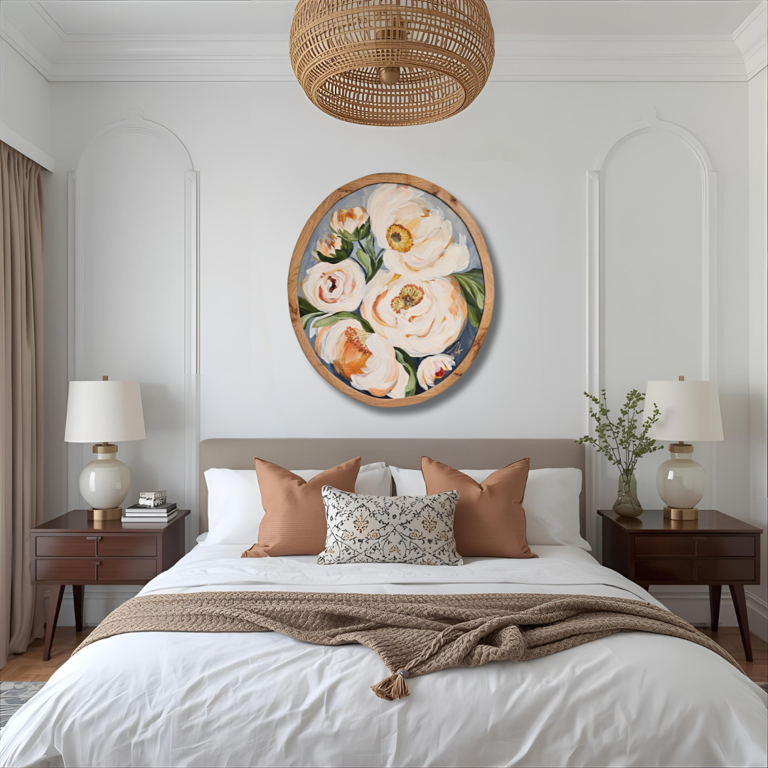 "Embrace" _  Peony Flower Painting by Zoe White