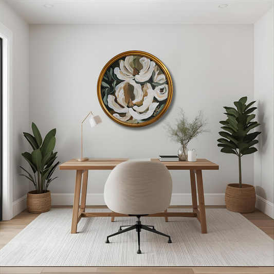 "Believe" _ Magnolia Flower Painting