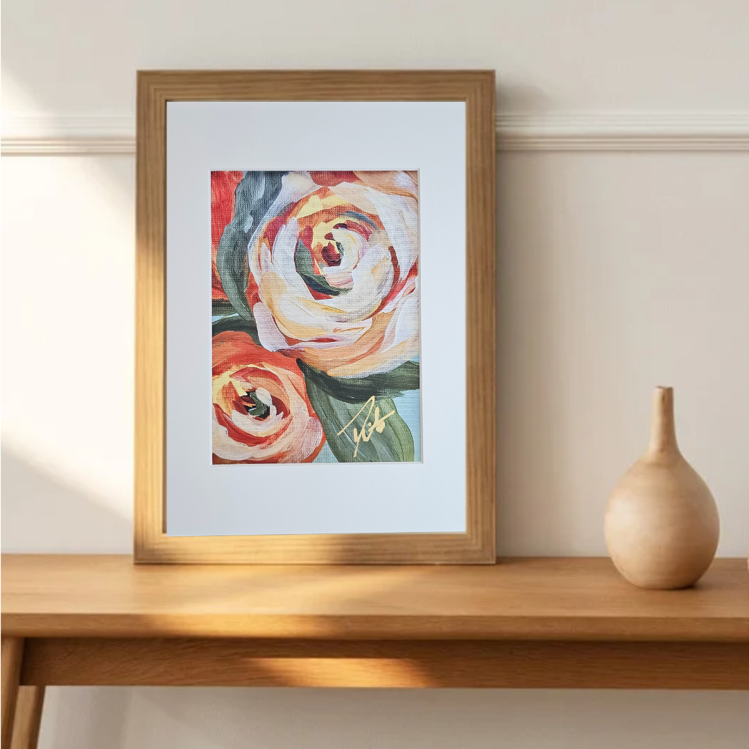 8x10 Elegant Rose Print