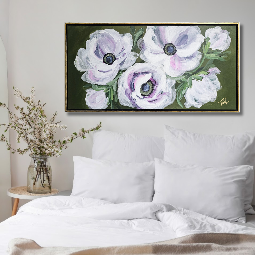 🔴SOLD Anticipation _ Anemone Flower Painting