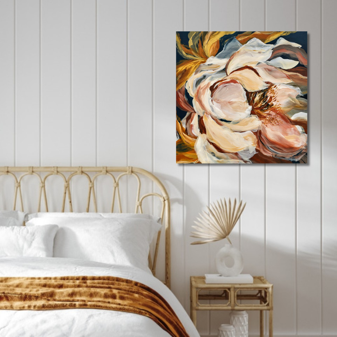 Growth_ Peony Flower Painting by Zoe White _ Acrylic on canvas