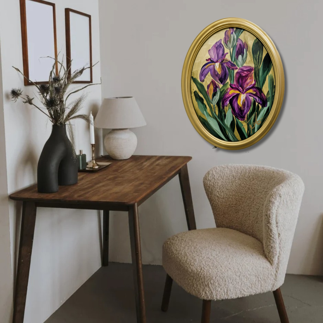 🔴SOLD New Dawn #3_ Irises Painting