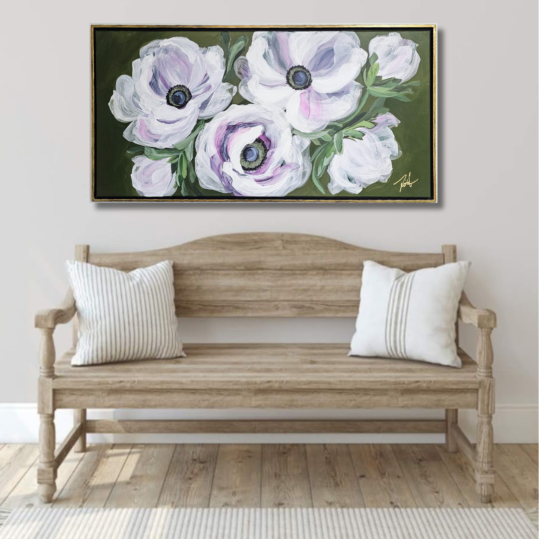 🔴SOLD Anticipation _ Anemone Flower Painting