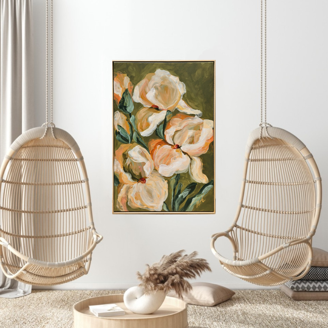 Faithful _Irises Flower Painting by Zoe White _ Acrylic on canvas