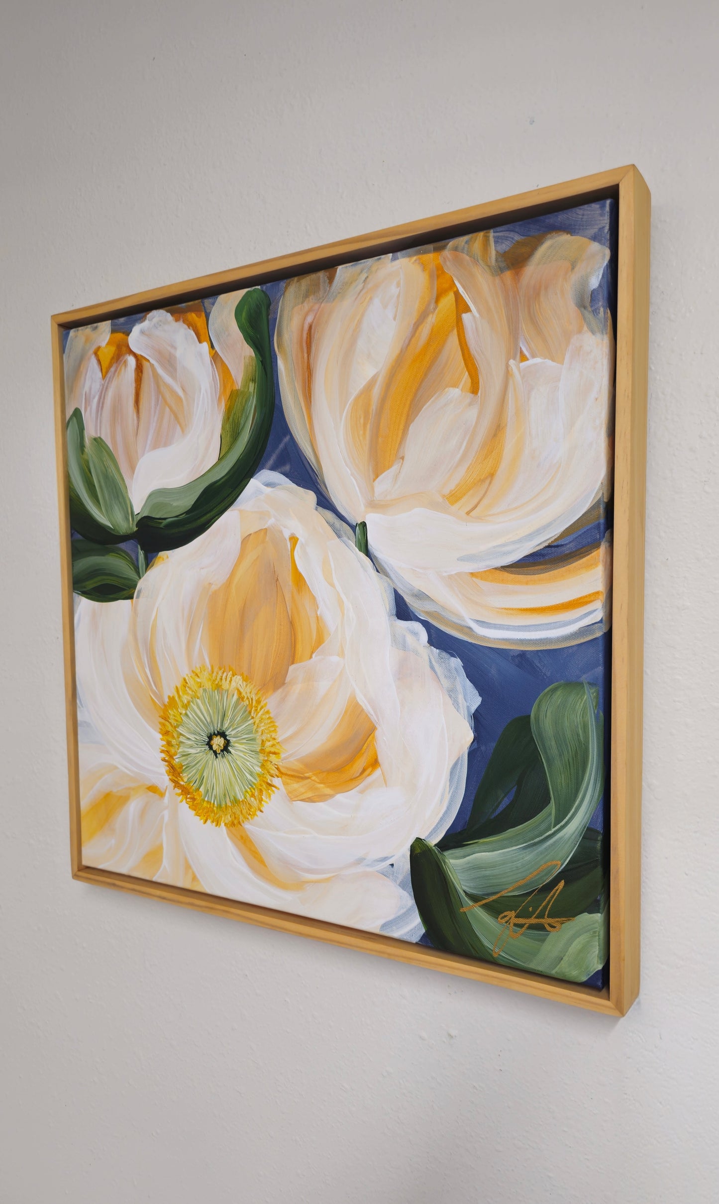 "Dreams"#4 Poppy Flower Painting by Zoe White _ Acrylic on canvas