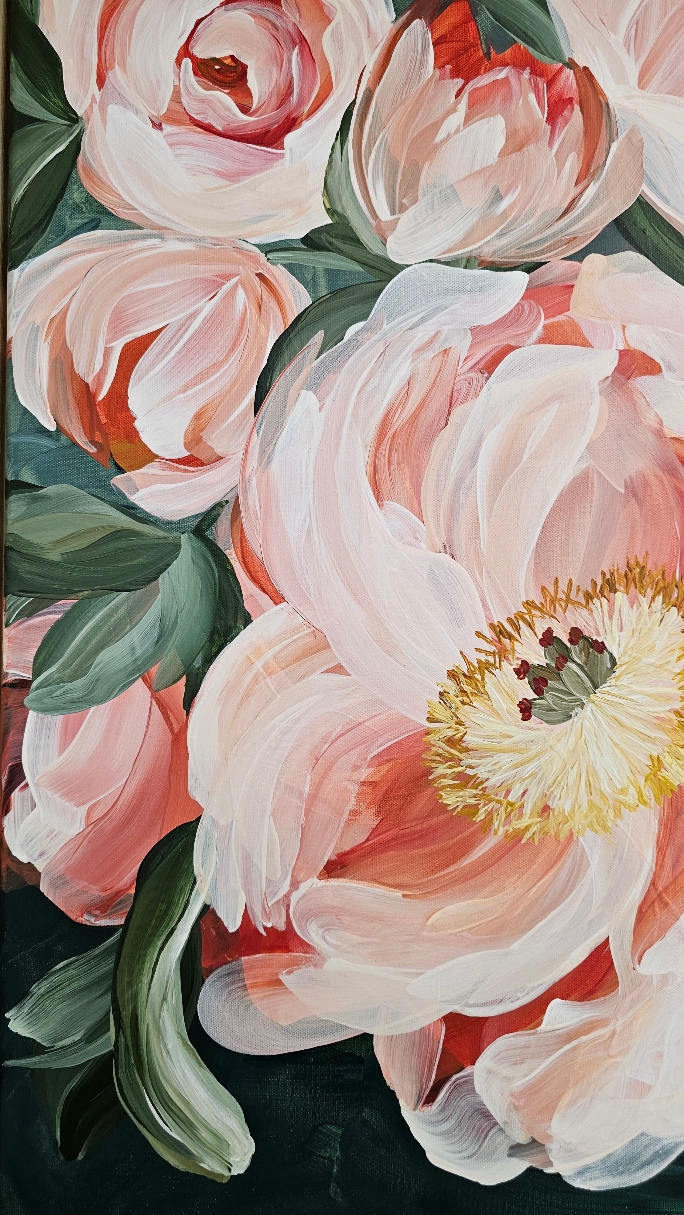 Dreamy #1 _ Peony Flower _ Original Floral Painting – Zoe White Art