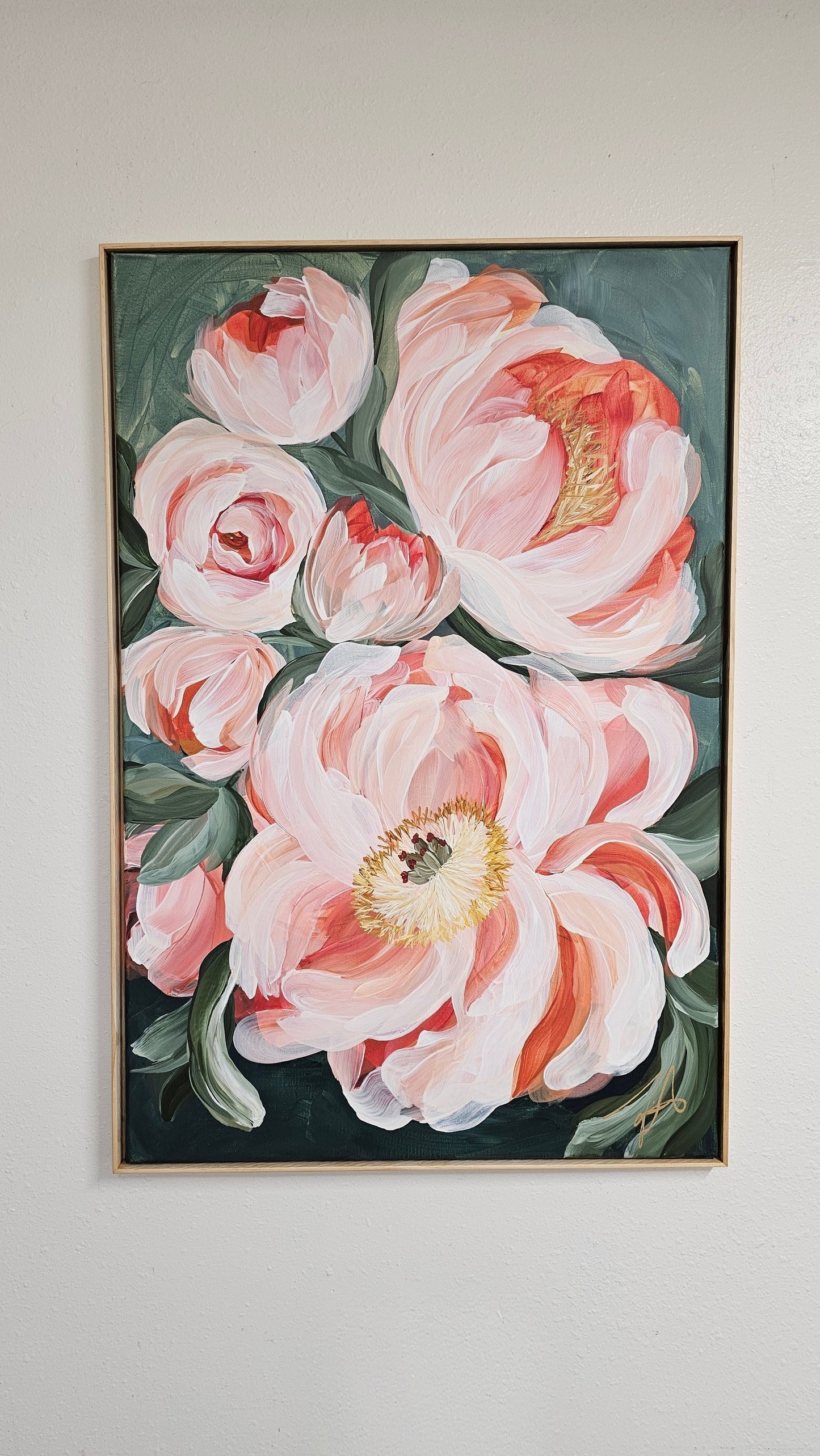 Dreamy #1 _ Peony Flower _ Original Floral Painting – Zoe White Art