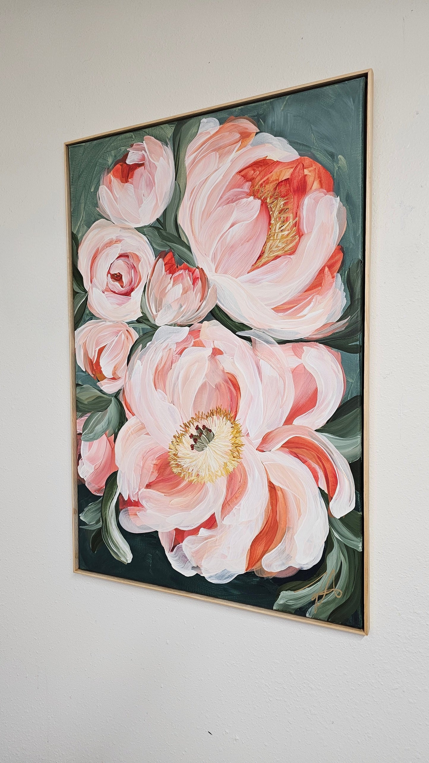 Dreamy #1 _ Peony Flower _ Original Floral Painting – Zoe White Art