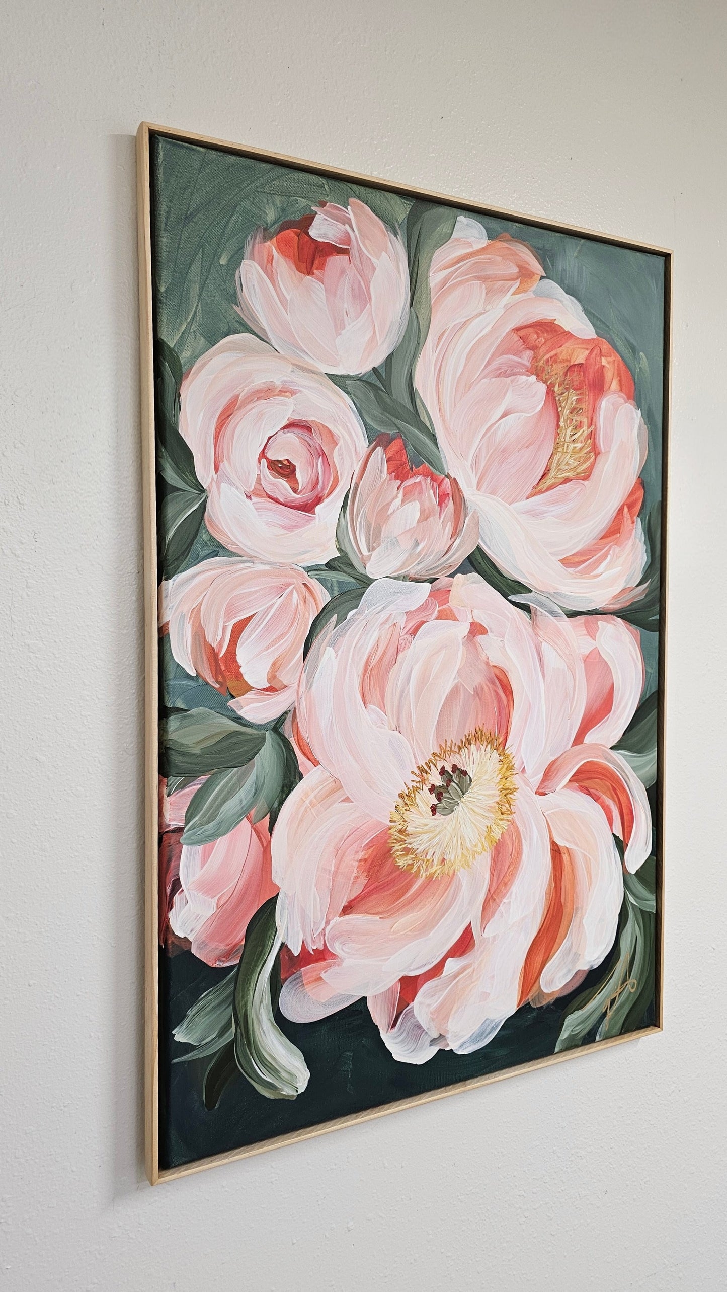Dreamy #1 _ Peony Flower _ Original Floral Painting – Zoe White Art