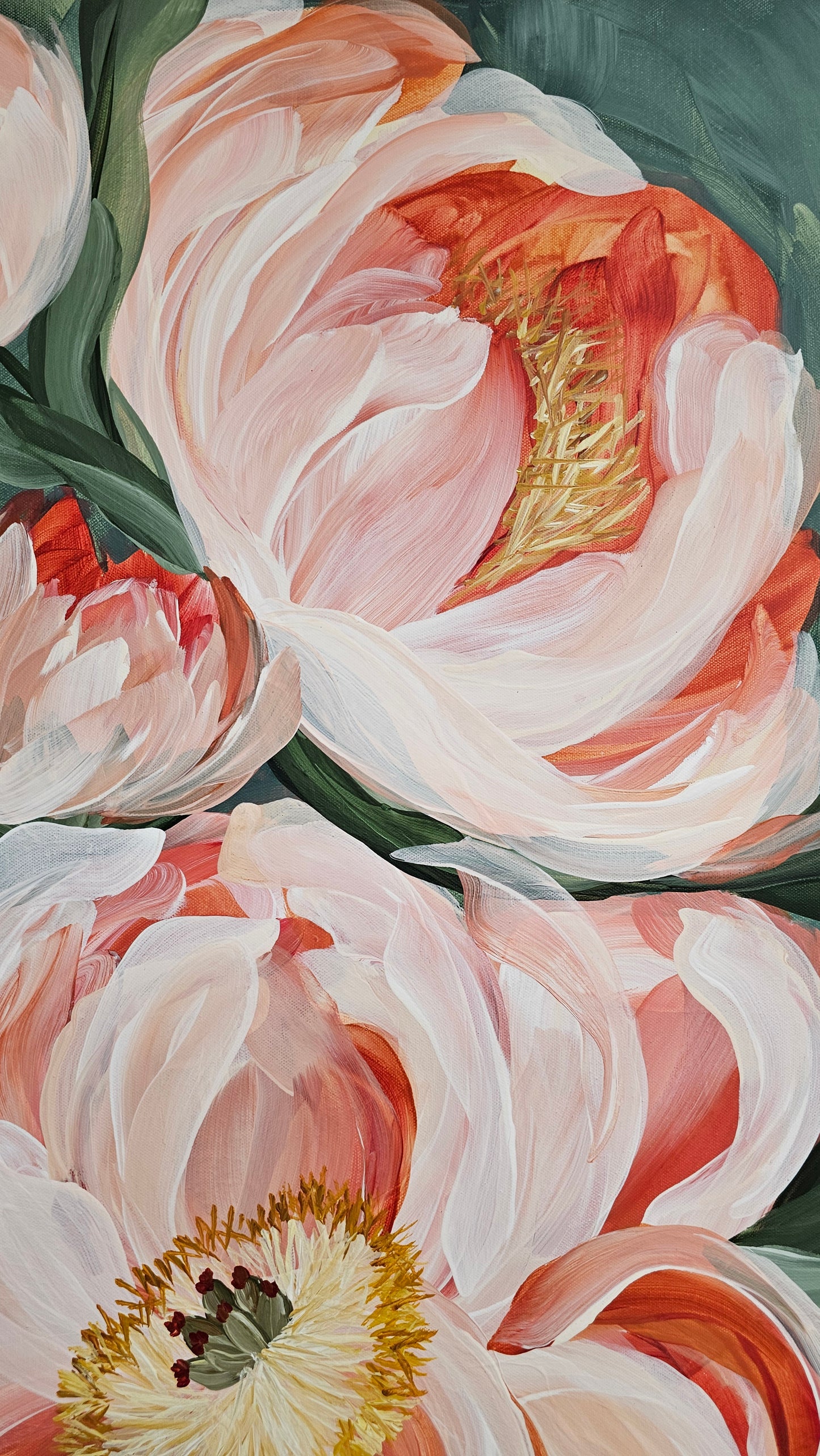 Dreamy #1 _ Peony Flower _ Original Floral Painting – Zoe White Art