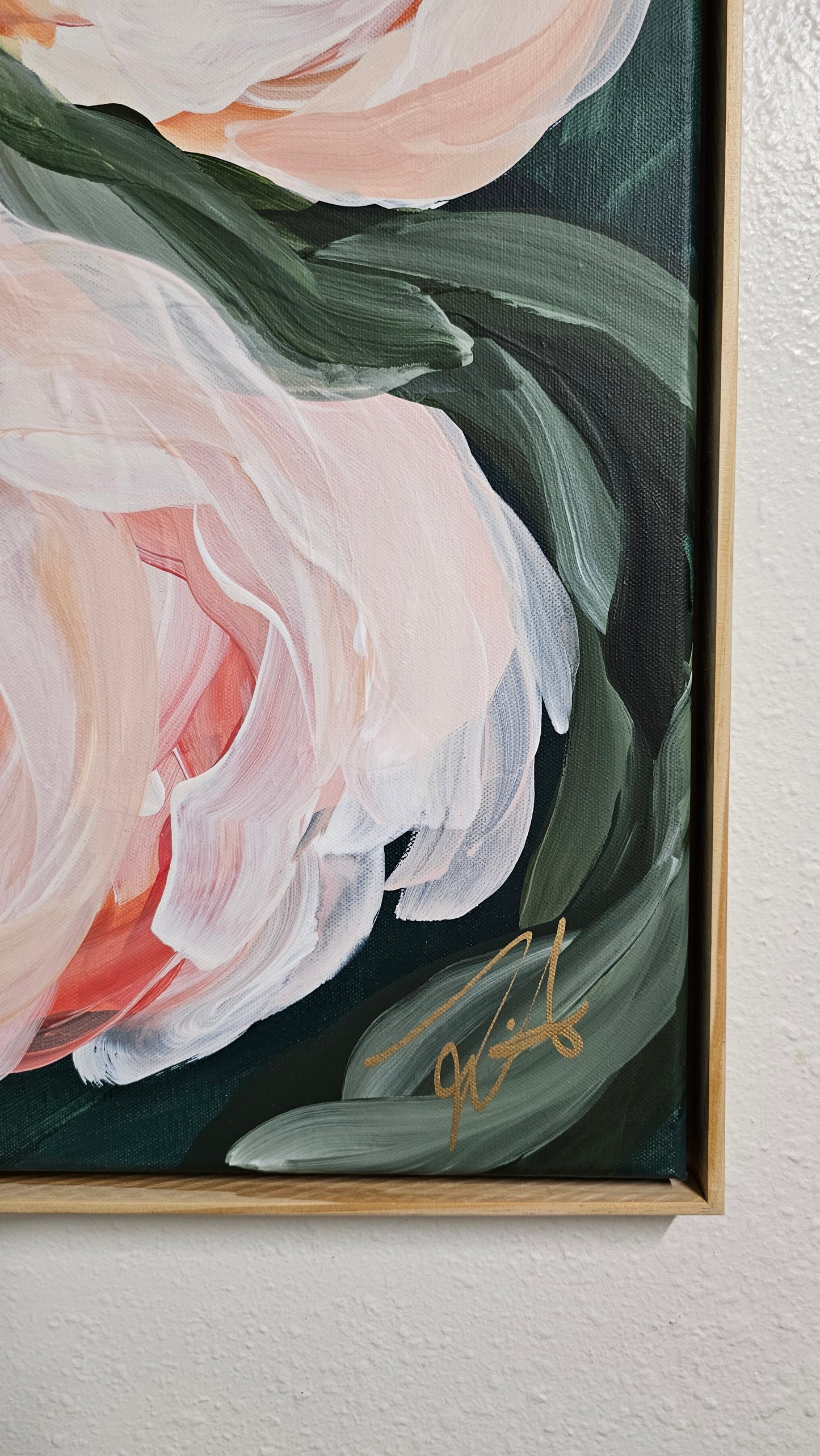 🔴 SOLD Dreamy #2 _ Peony Flower _ Original Floral Painting – Zoe White Art