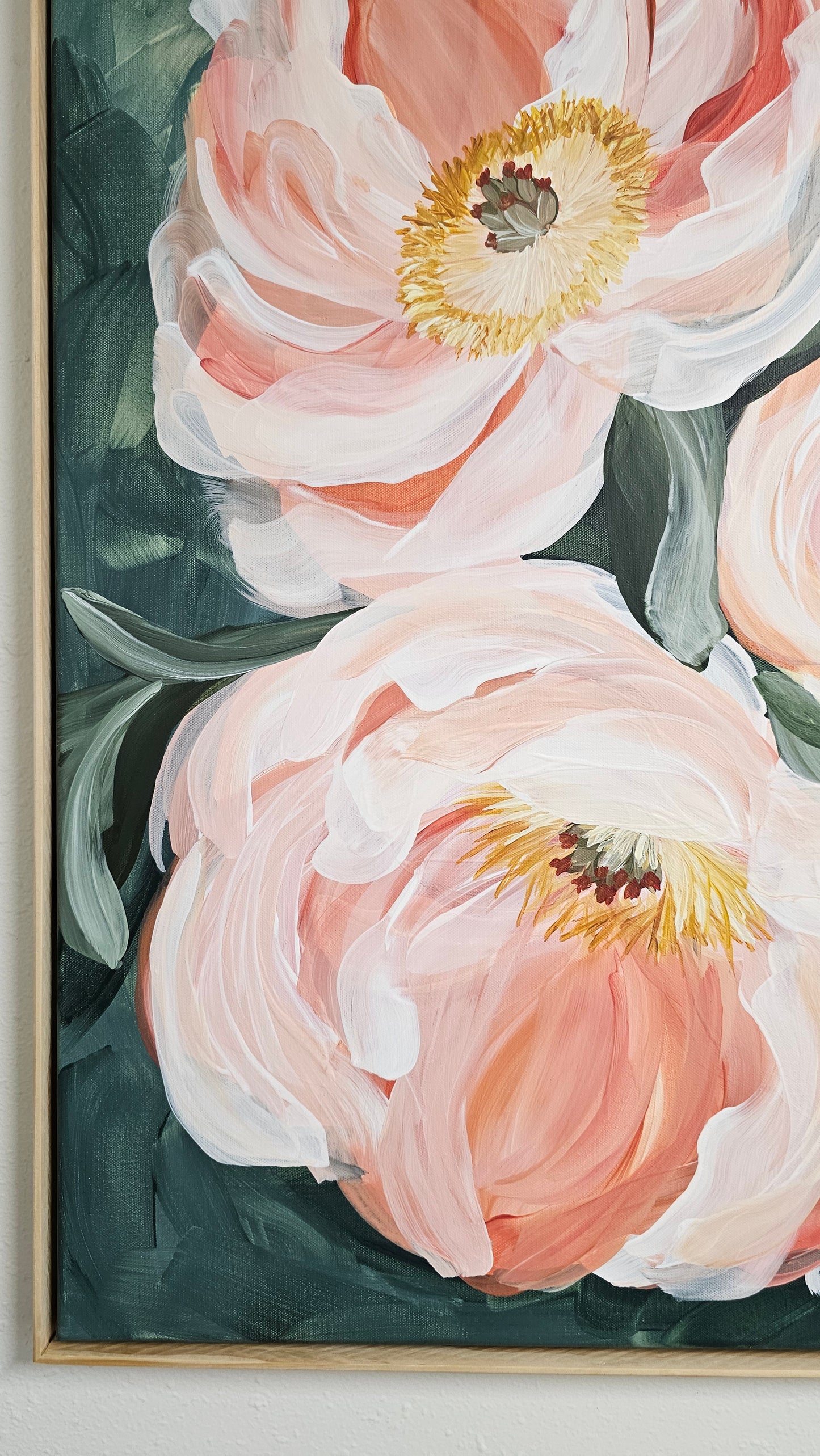 🔴 SOLD Dreamy #2 _ Peony Flower _ Original Floral Painting – Zoe White Art