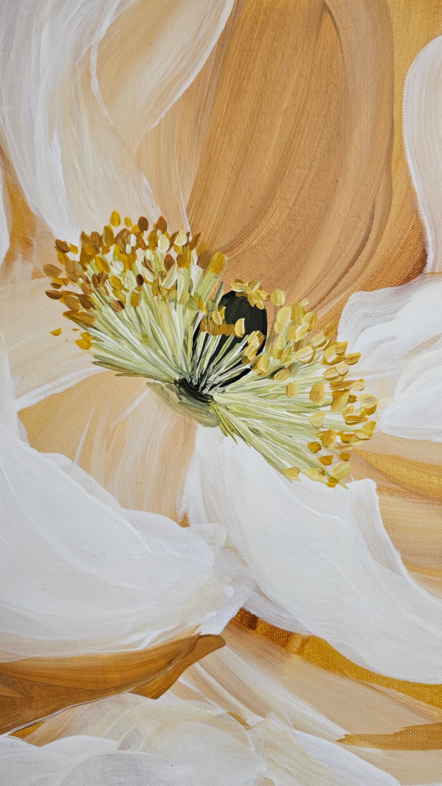 "Dreams"#5 Poppy Flower Painting by Zoe White _ Acrylic on canvas