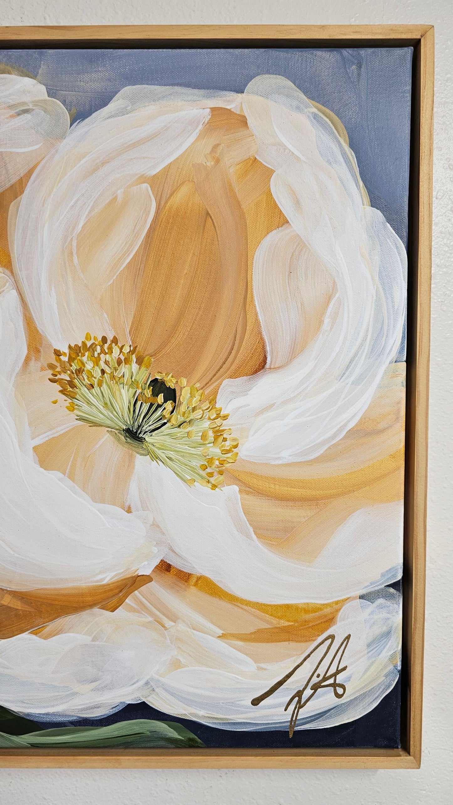 "Dreams"#5 Poppy Flower Painting by Zoe White _ Acrylic on canvas