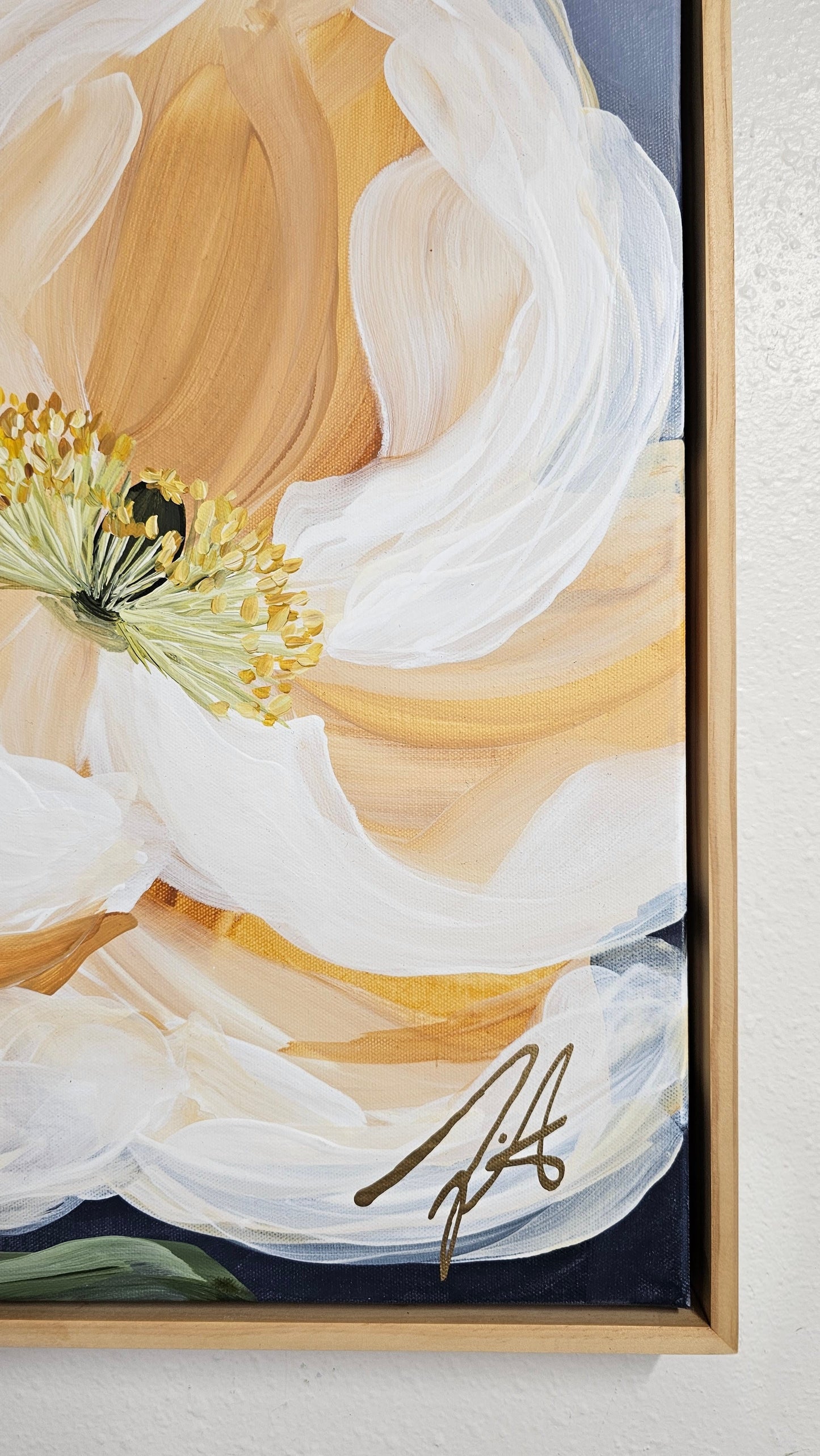"Dreams"#5 Poppy Flower Painting by Zoe White _ Acrylic on canvas