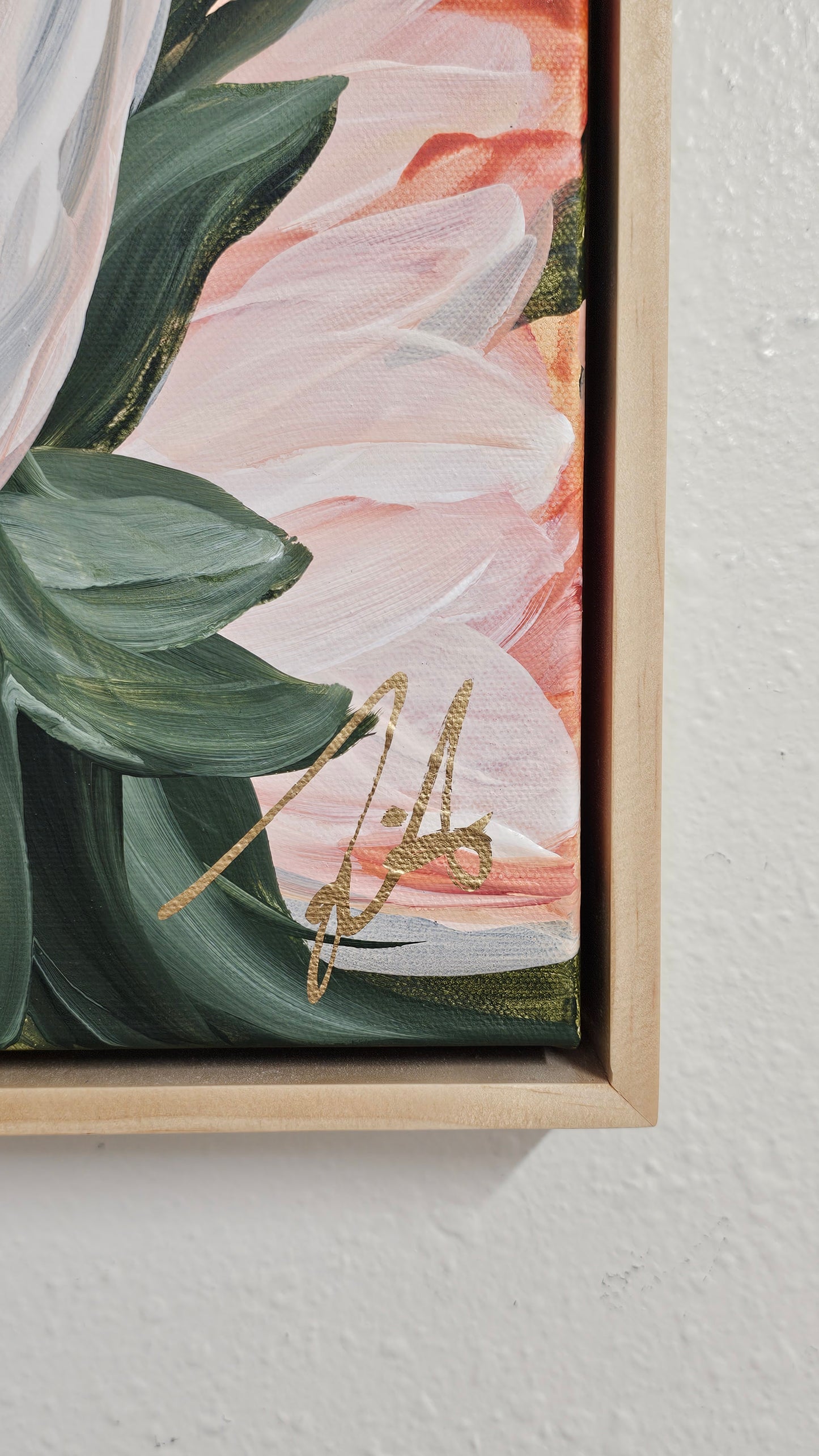 "Dreamy" #6 Peony Flower Painting by Zoe White _ Acrylic on canvas