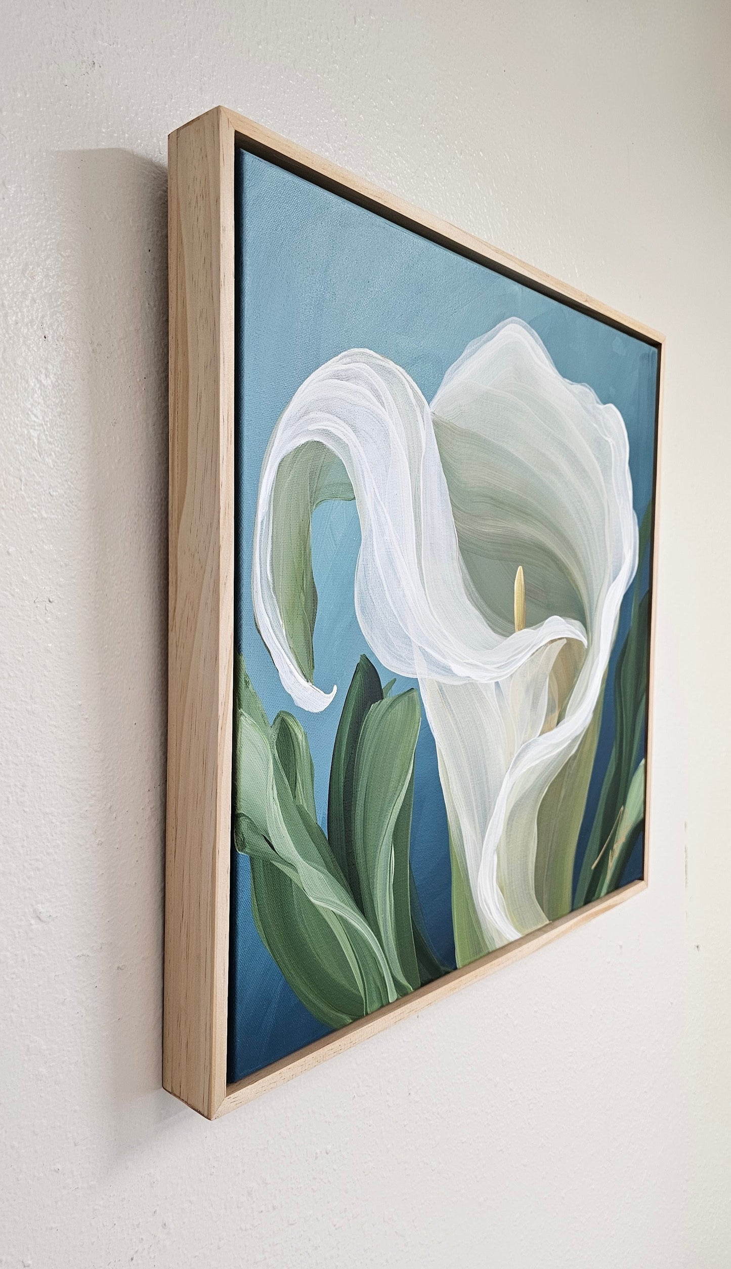 "Elegant" #2 Calla Lily Flower Painting by Zoe White _ Acrylic on canvas