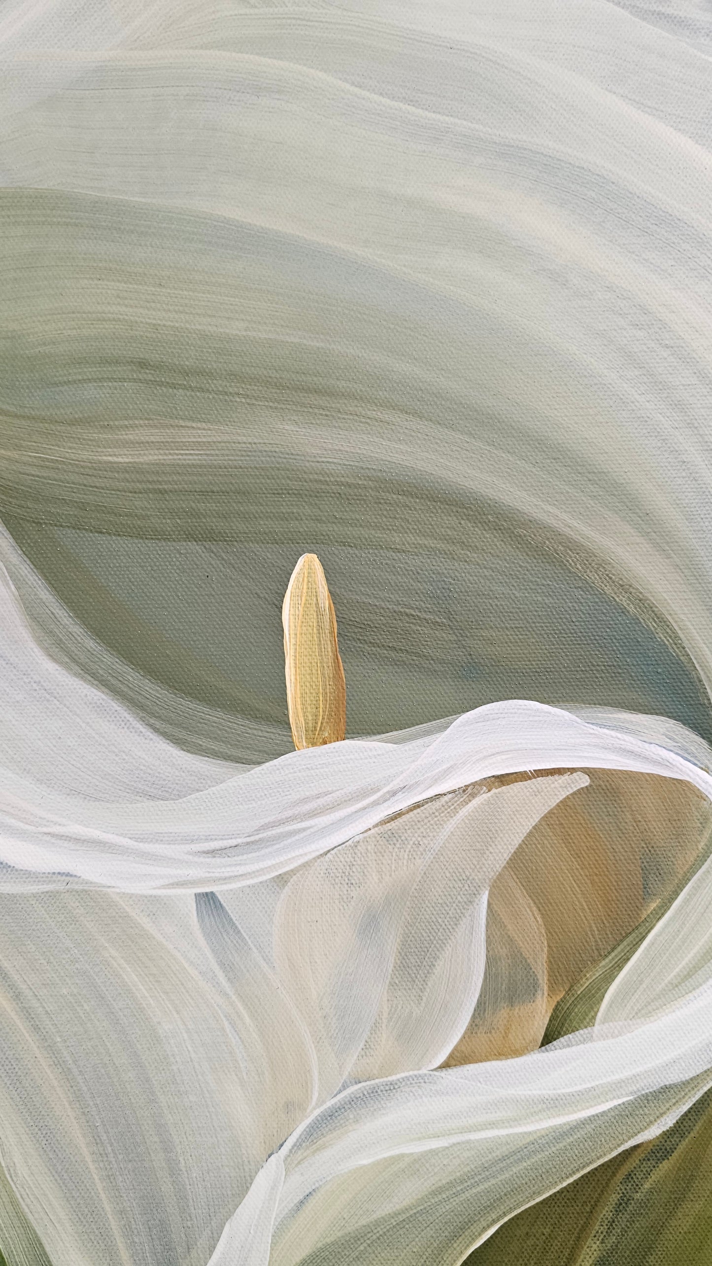 "Elegant" #2 Calla Lily Flower Painting by Zoe White _ Acrylic on canvas
