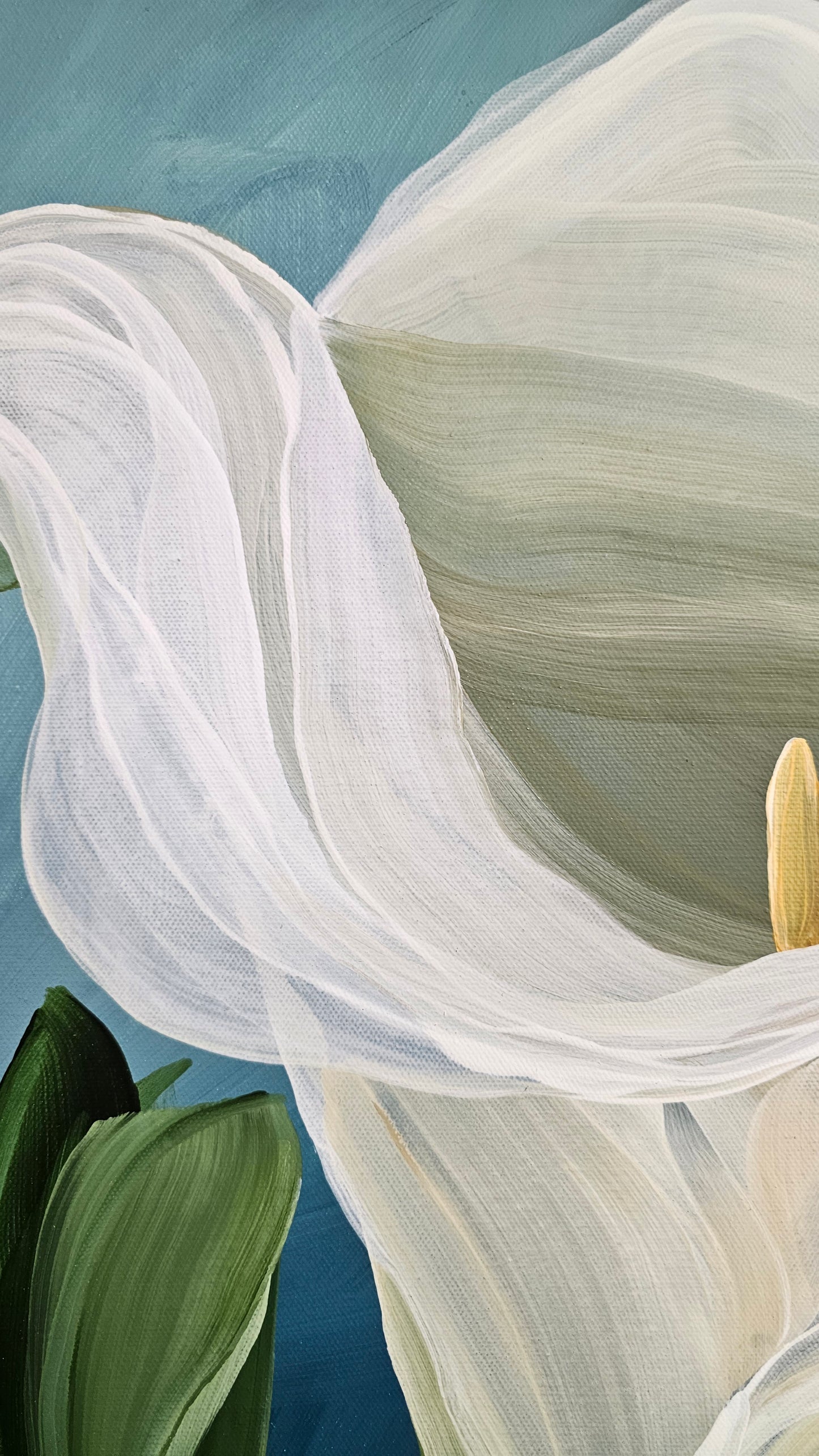 "Elegant" #2 Calla Lily Flower Painting by Zoe White _ Acrylic on canvas