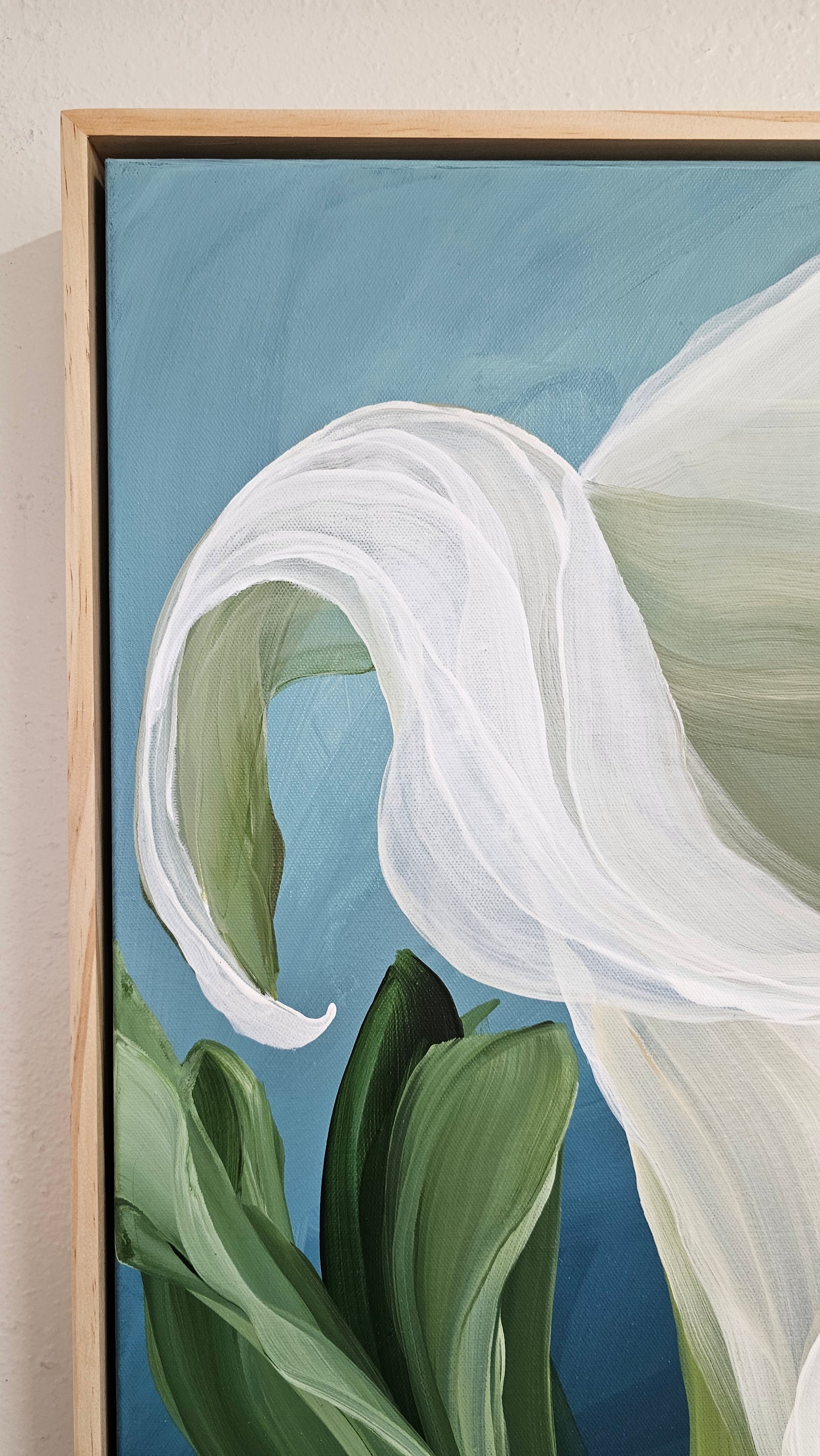 "Elegant" #2 Calla Lily Flower Painting by Zoe White _ Acrylic on canvas